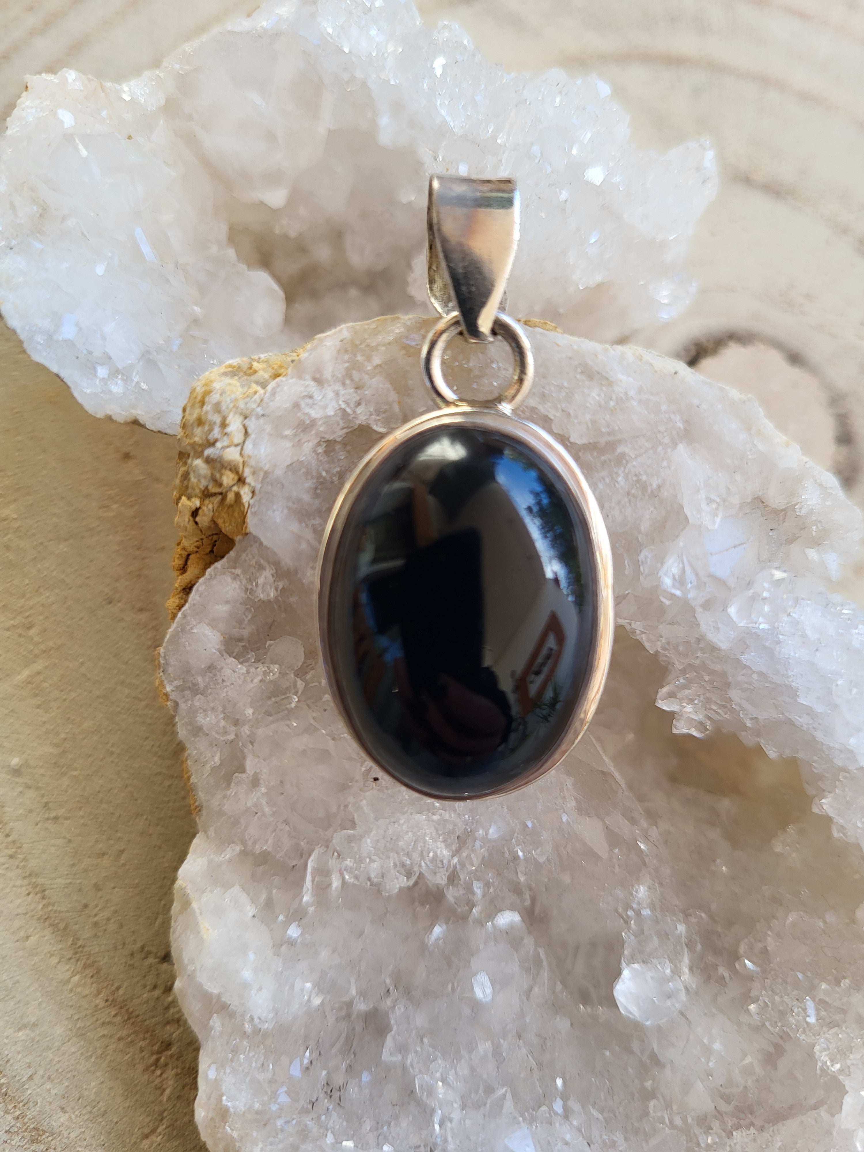 Colgante de Ónix Natural en Plata