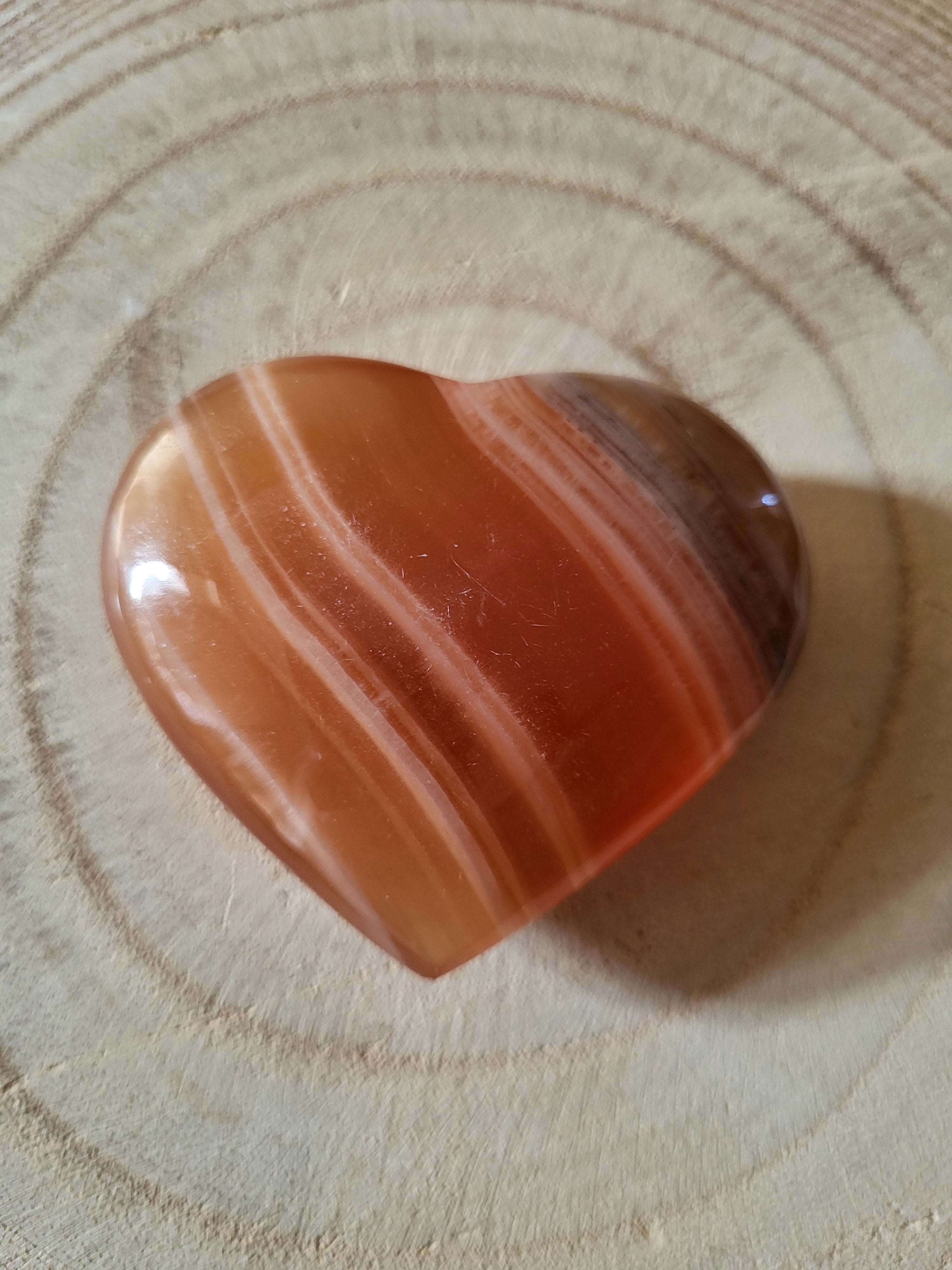 Corazón de Calcita Miel