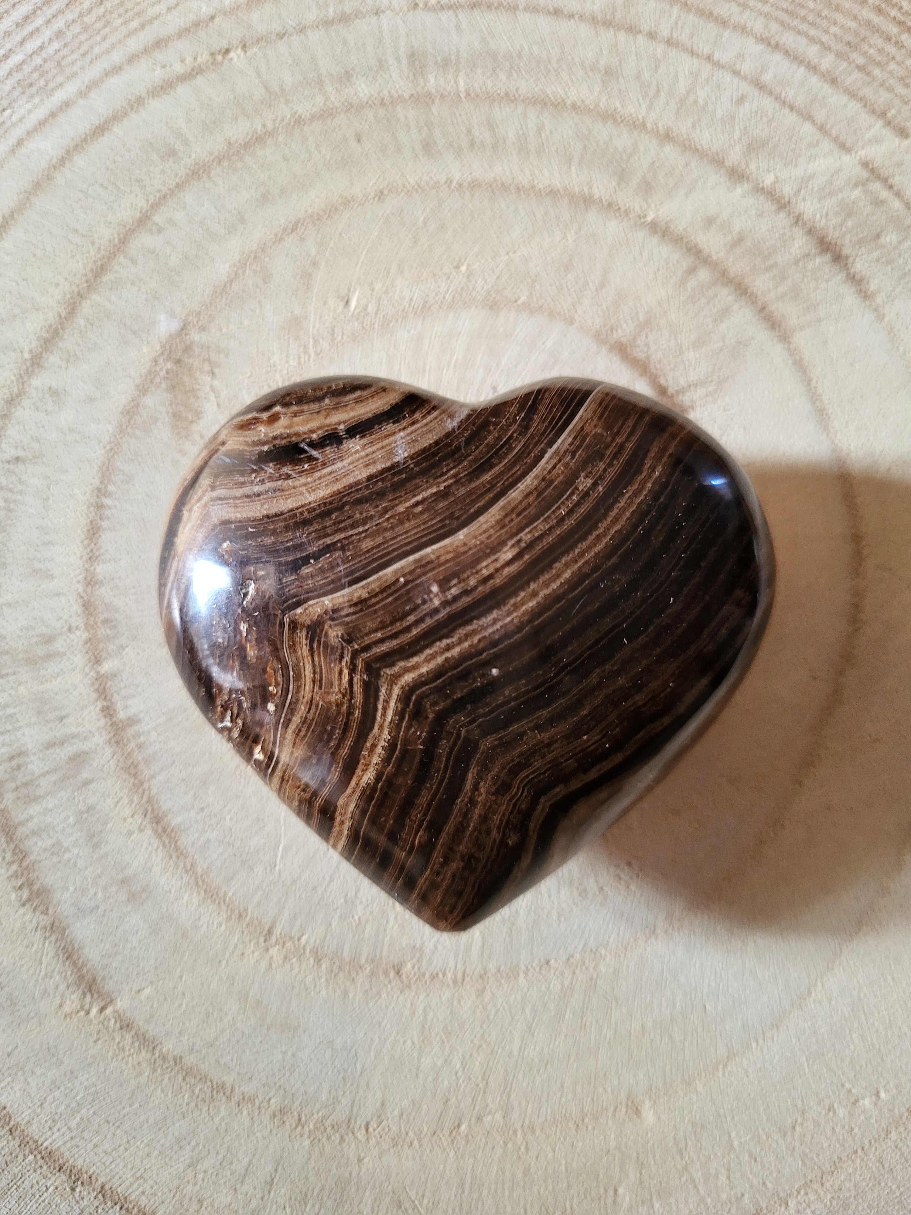 Corazón de Calcita Chocolate