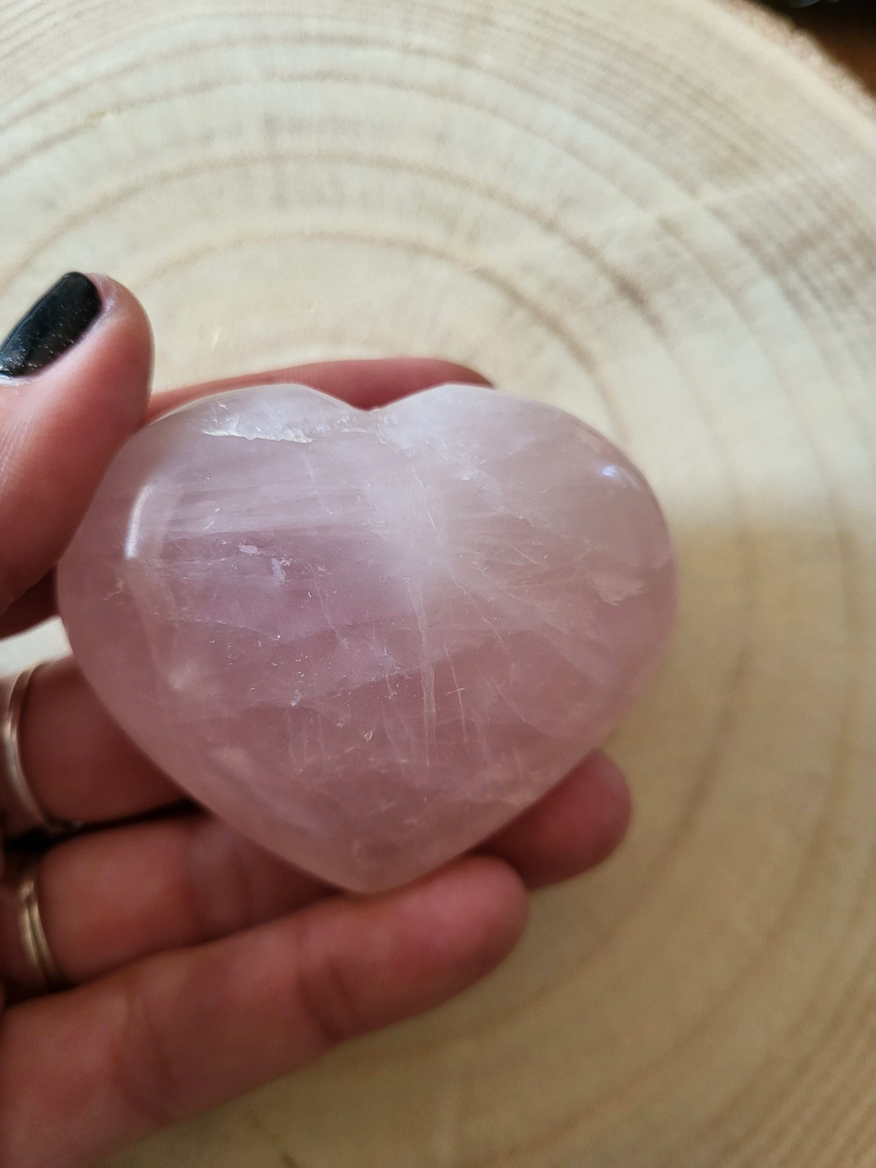 Corazón de Cuarzo Rosa