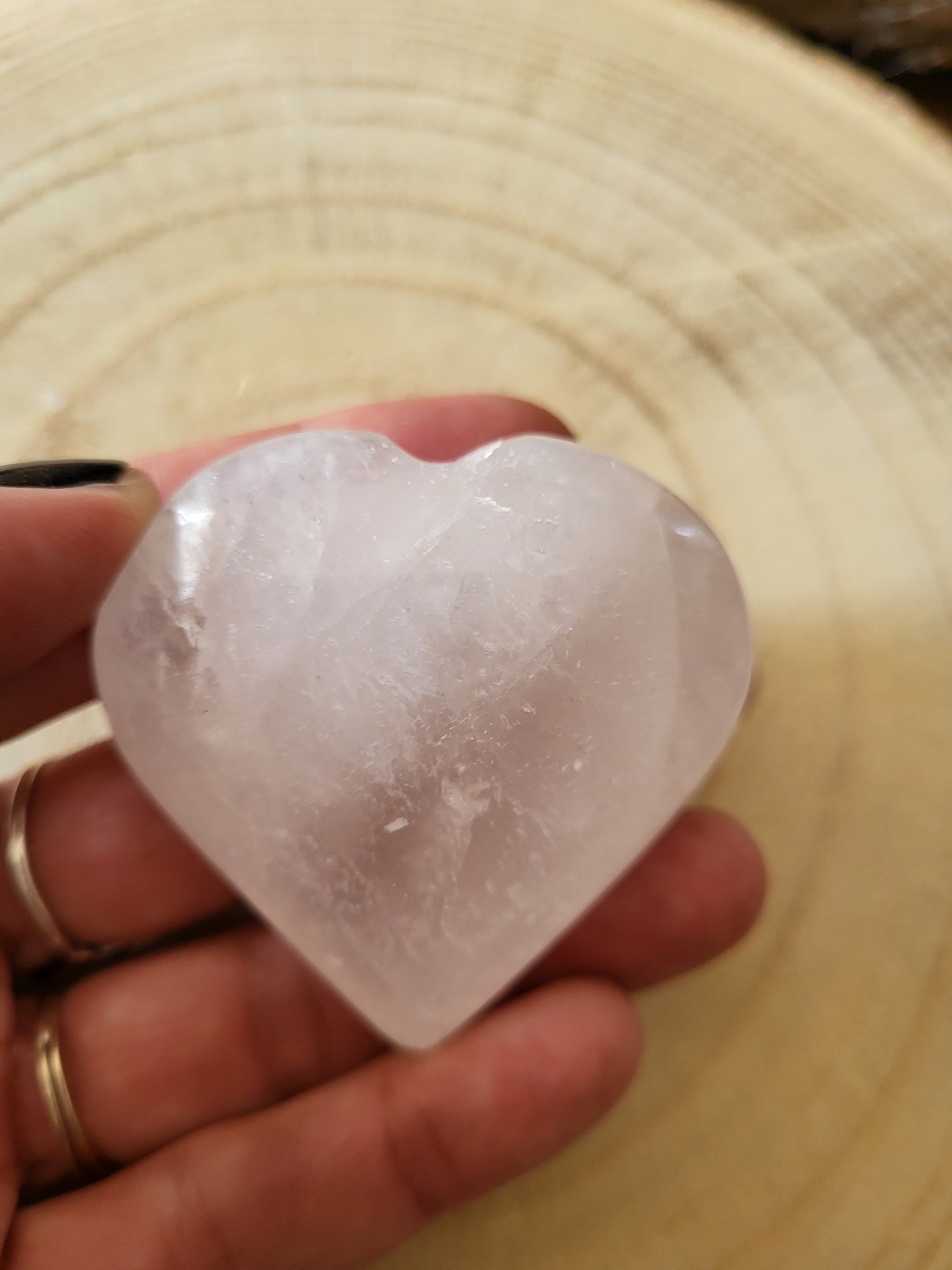 Corazón de Cuarzo Blanco