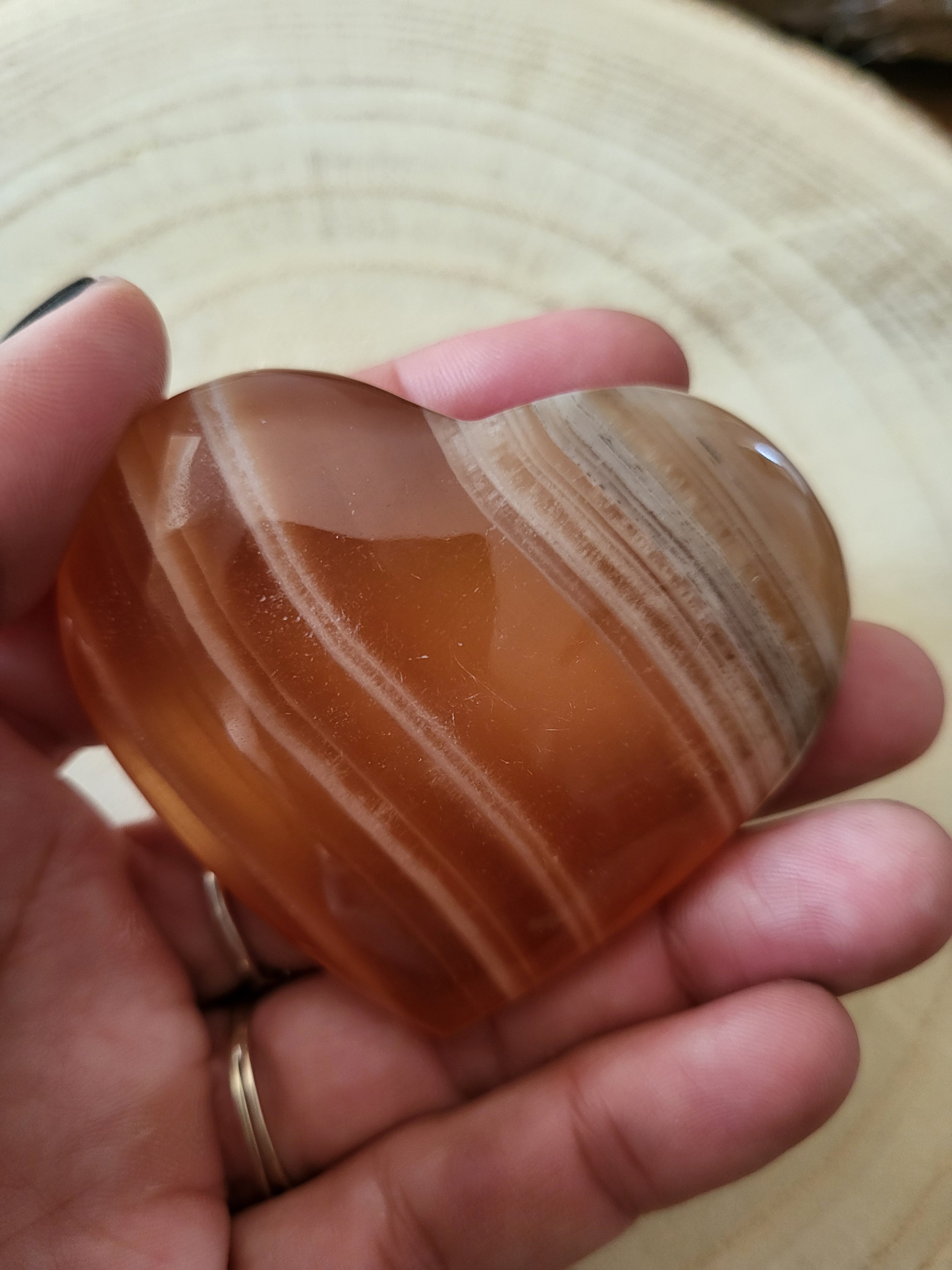 Corazón de Calcita Miel