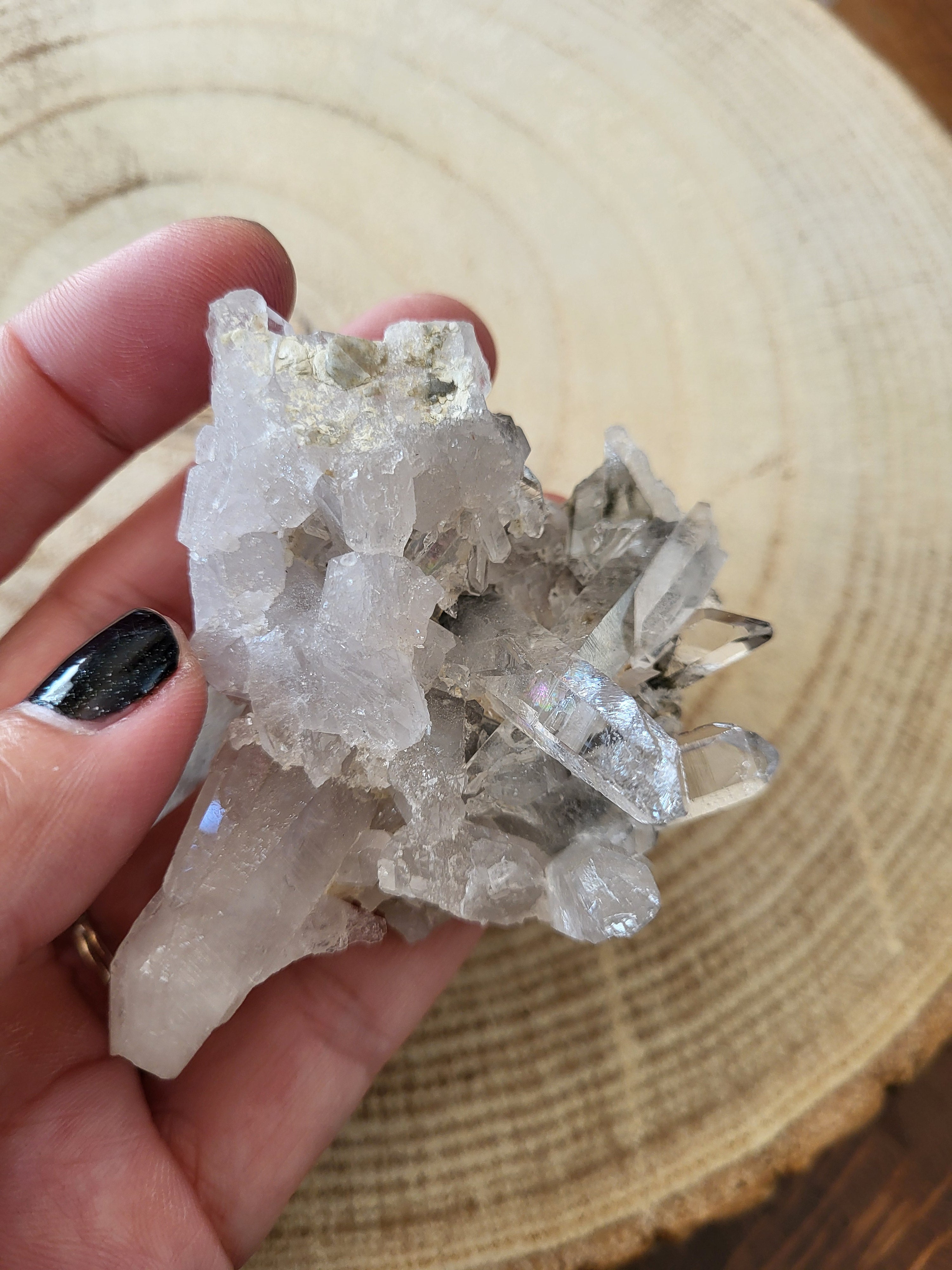 Drusa de Cuarzo Blanco Natural