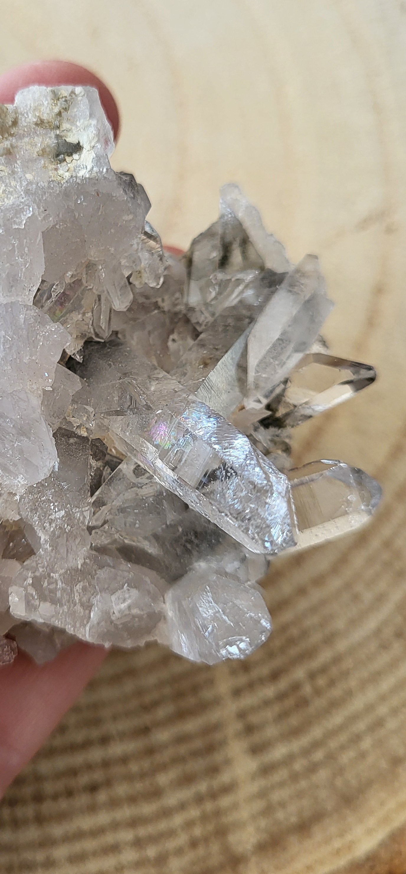 Drusa de Cuarzo Blanco Natural