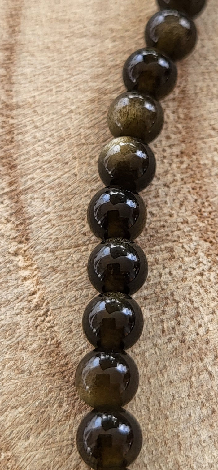 Gargantilla de Obsidiana Dorada