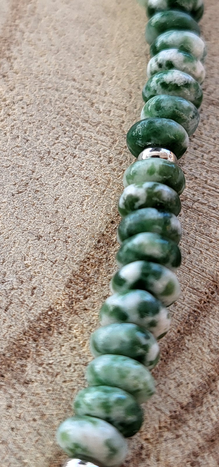 Conjunto de Gargantilla y Pulsera de Greenstone Natural
