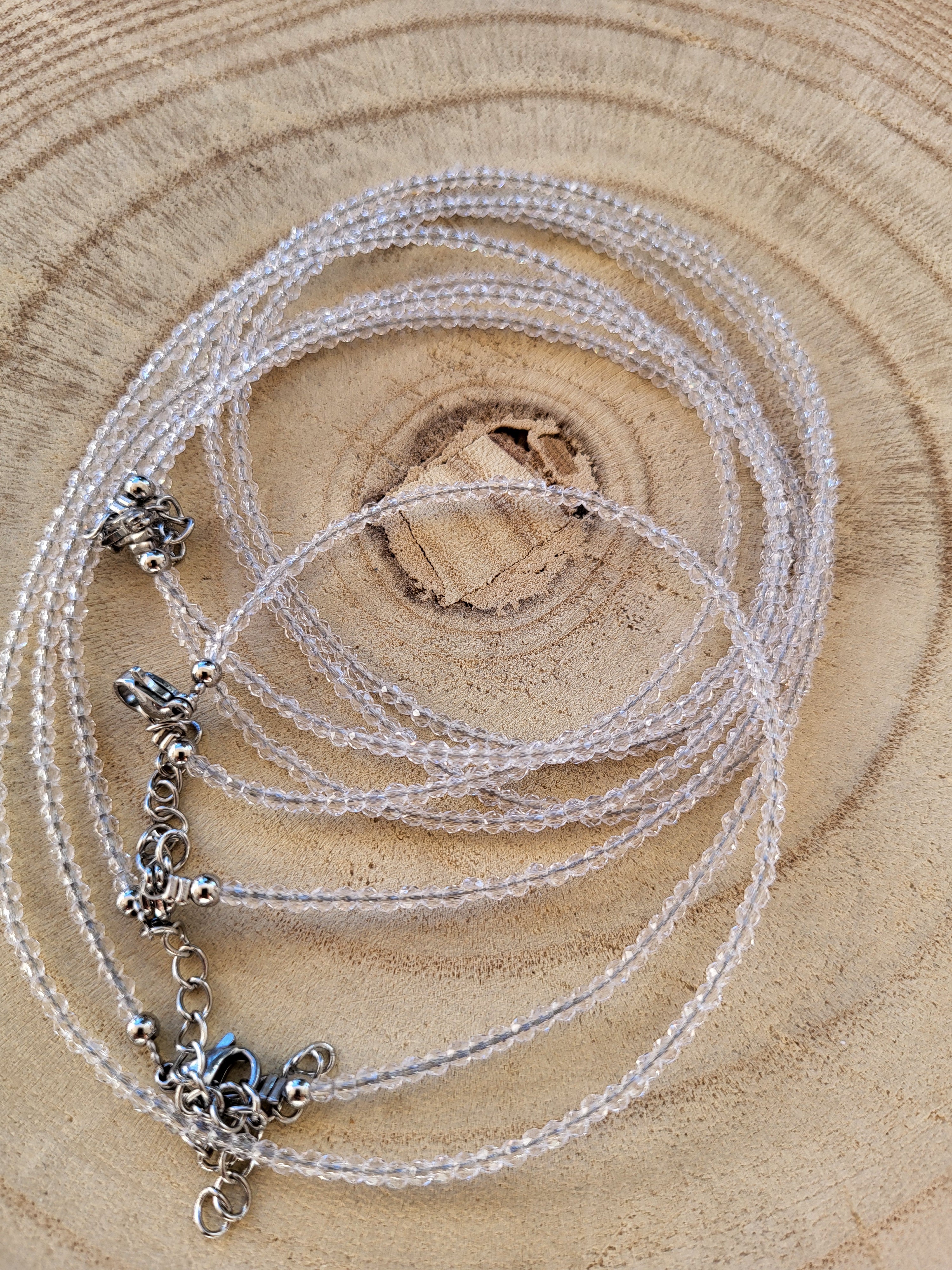 Gargantilla / Cordón de Topacio Blanco