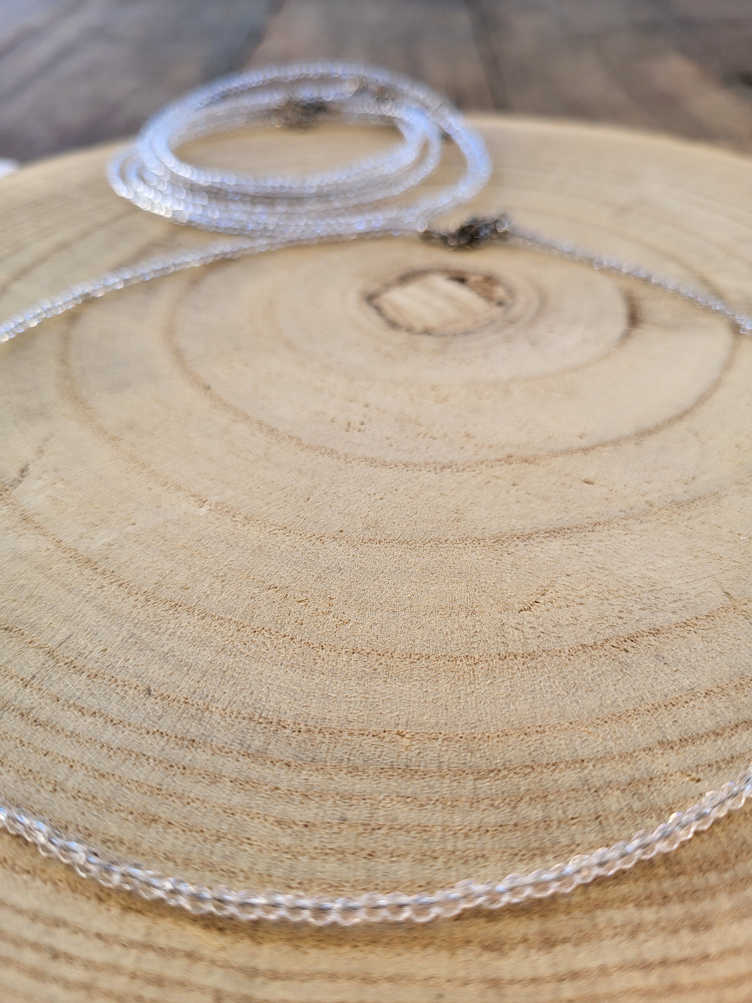 Gargantilla / Cordón de Topacio Blanco