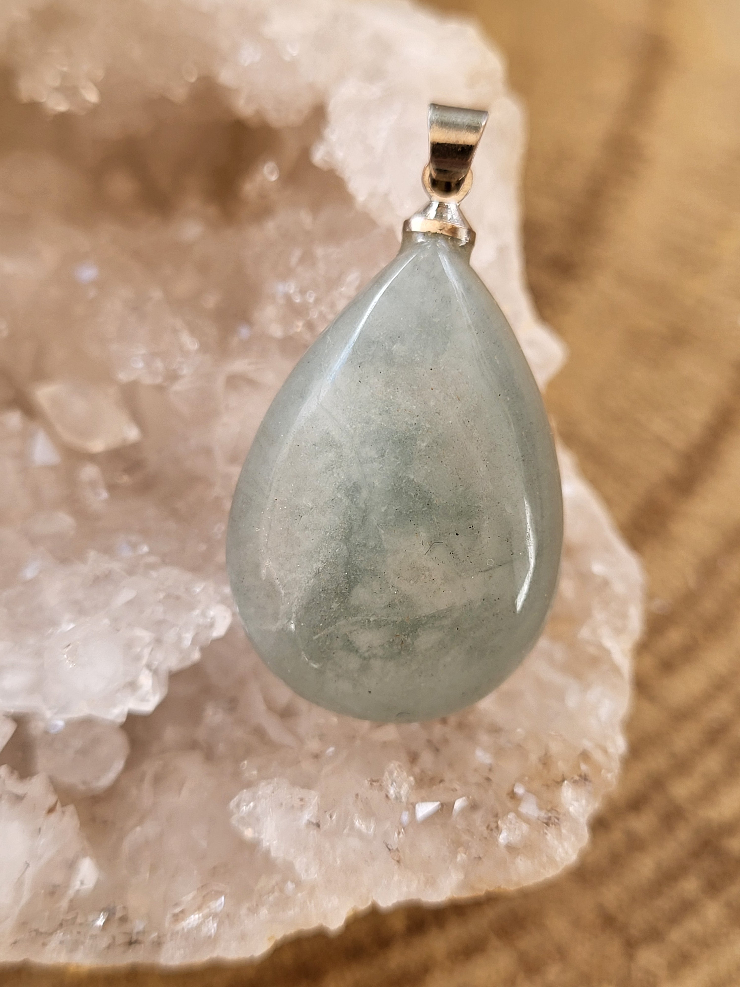 Colgante de Aguamarina Natural en Plata