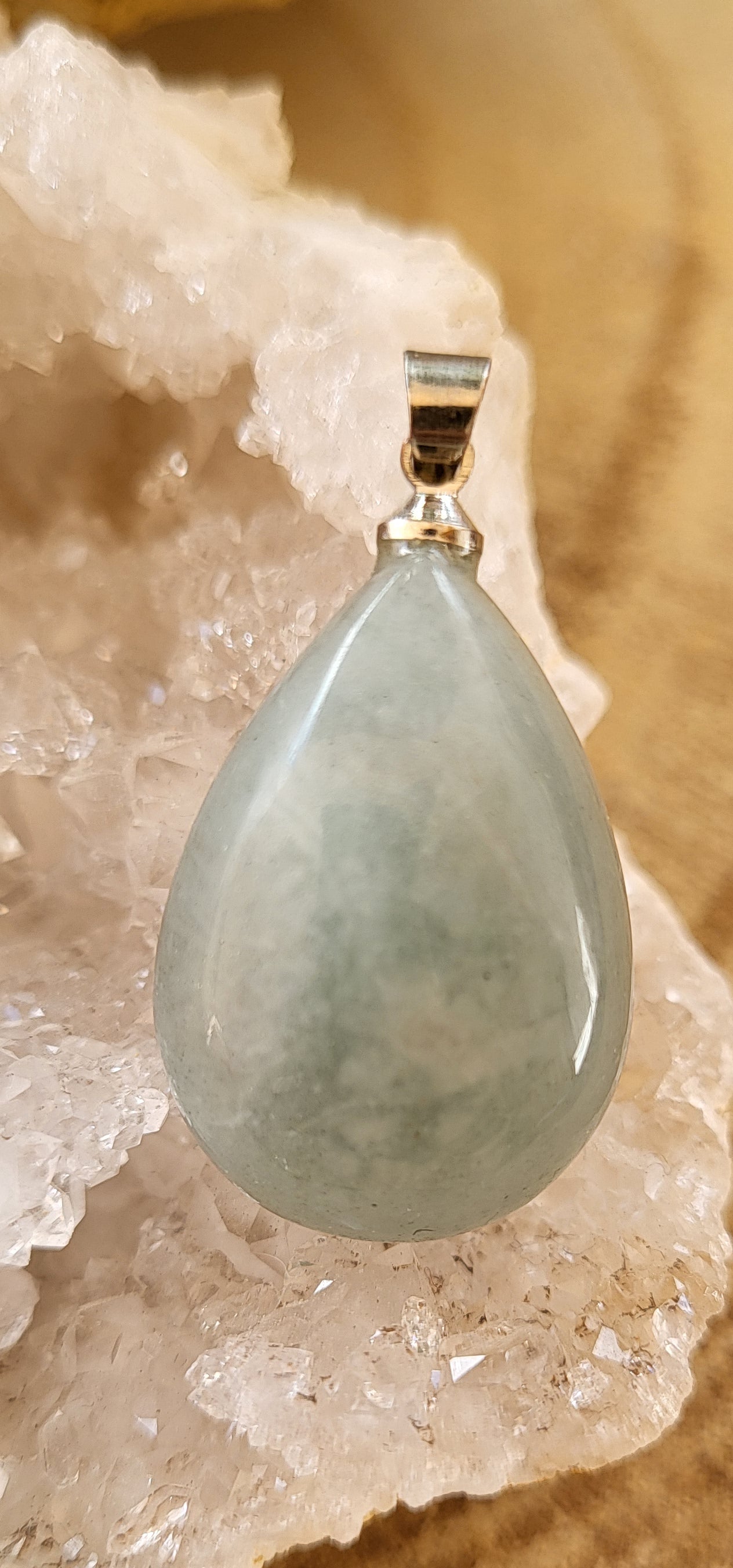 Colgante de Aguamarina Natural en Plata