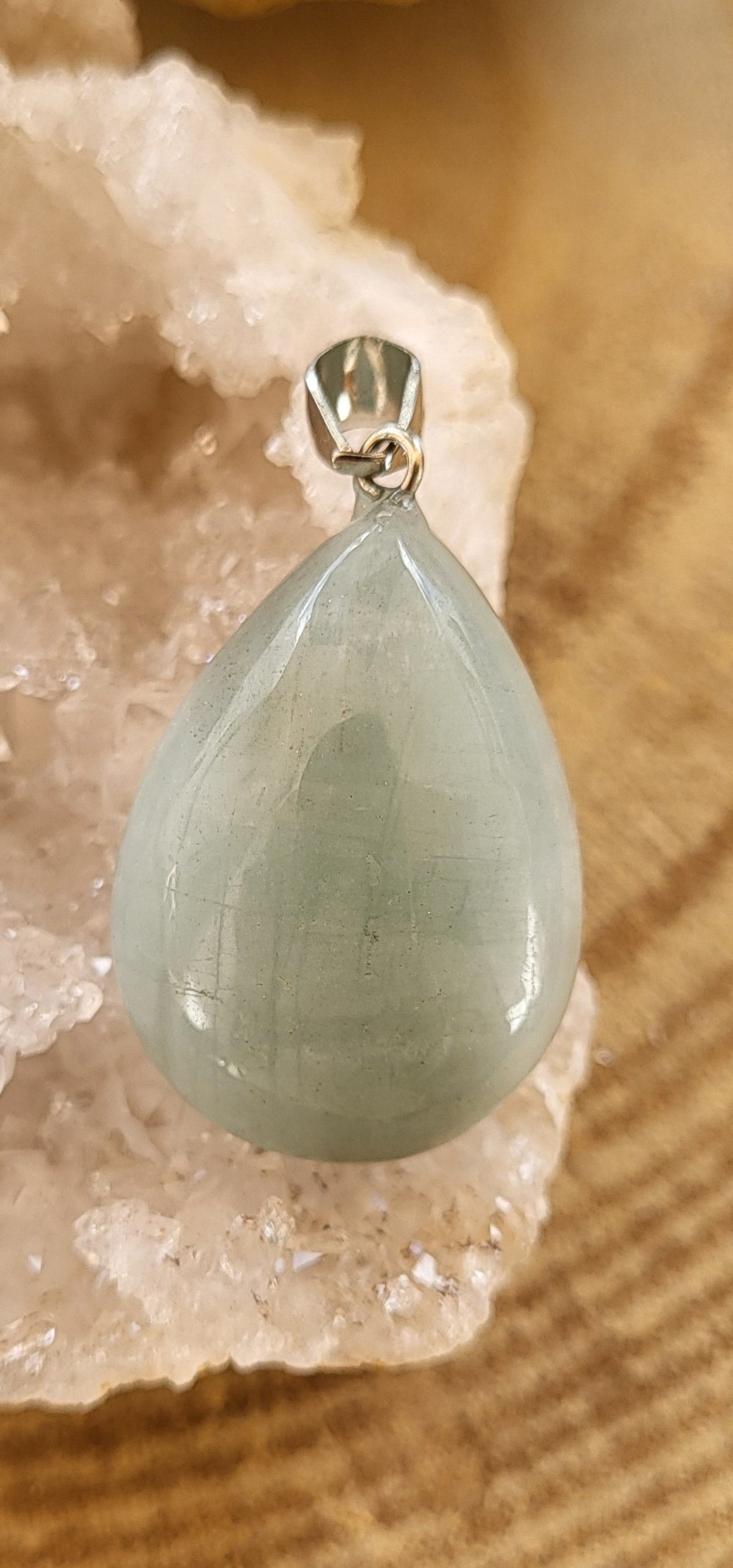 Colgante de Aguamarina Natural en Plata