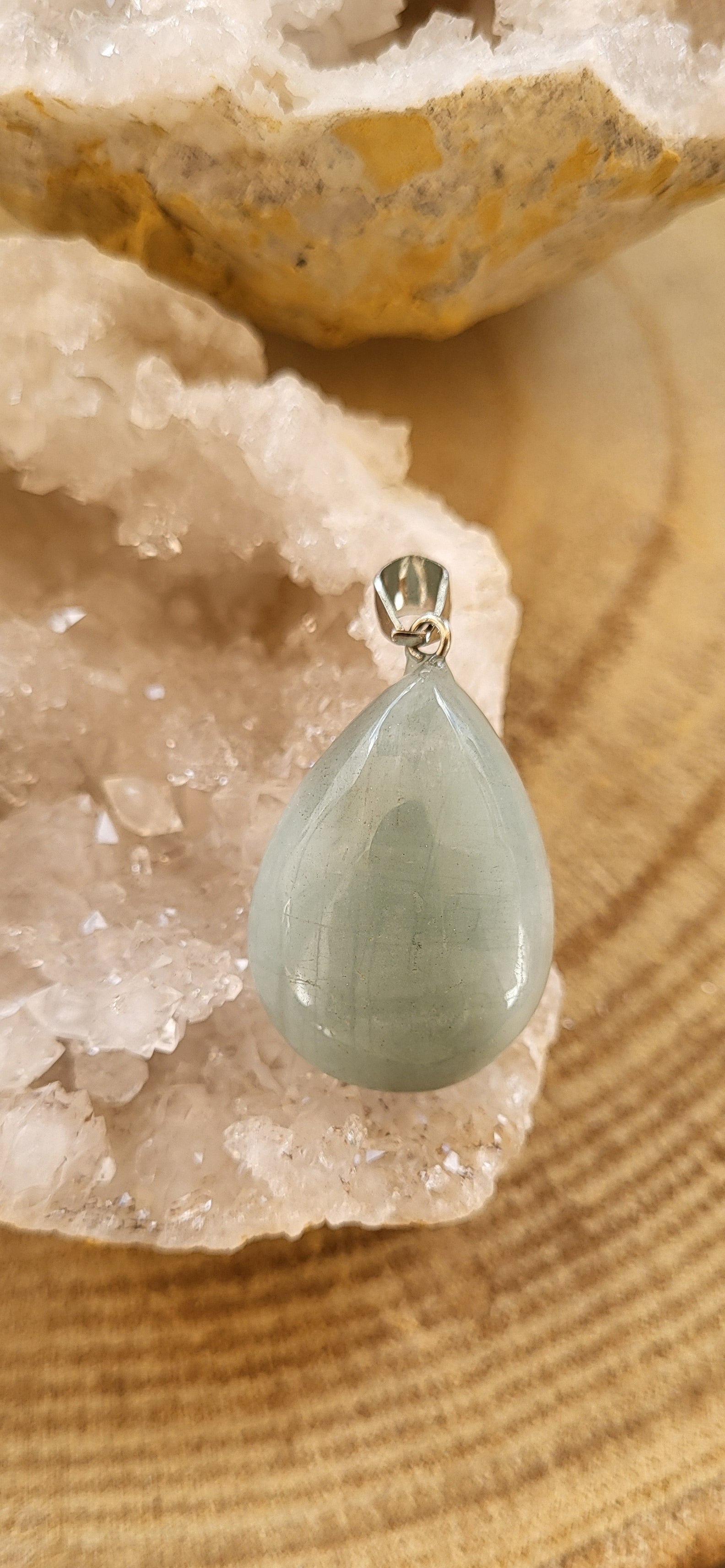 Colgante de Aguamarina Natural en Plata