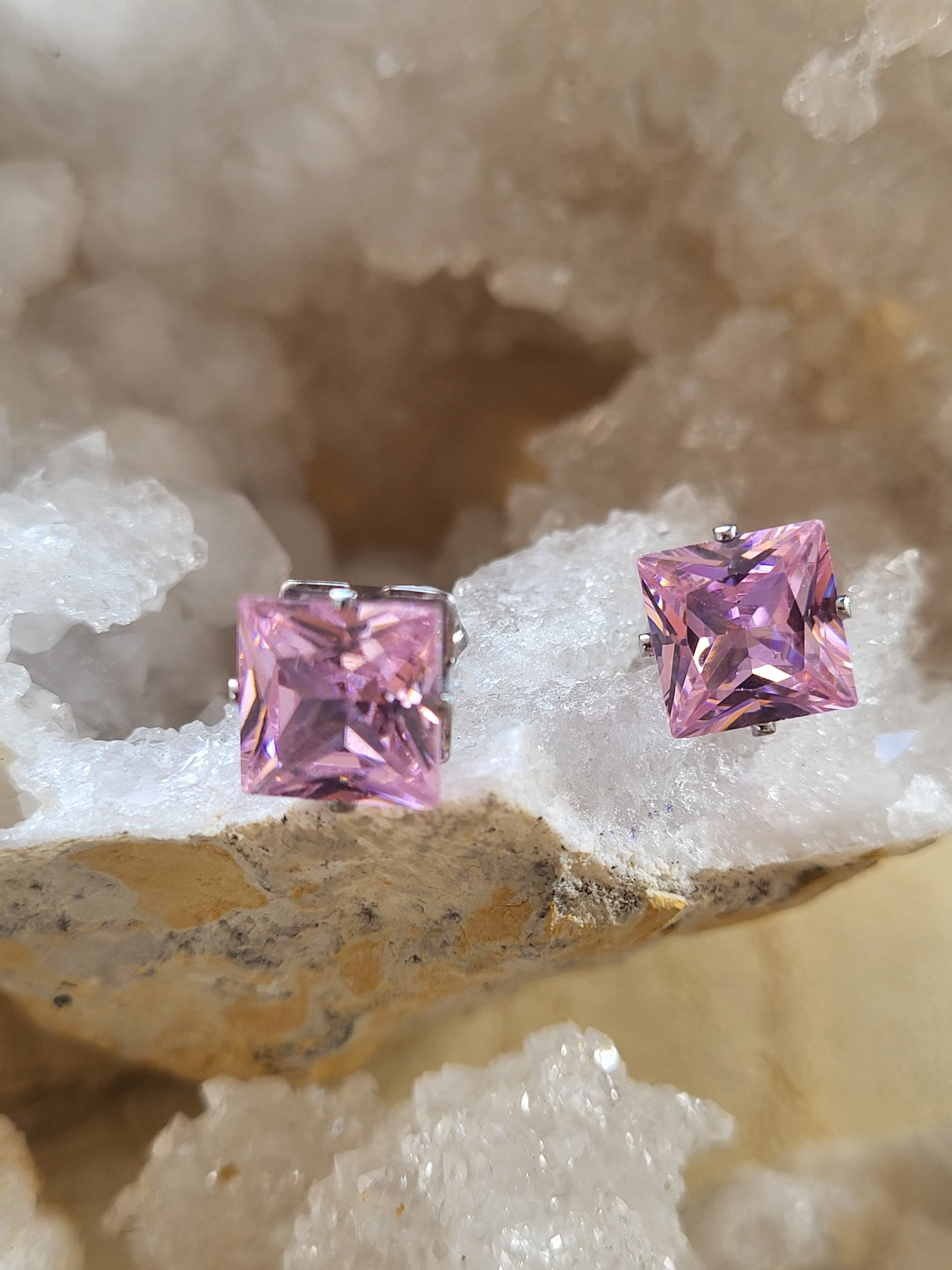 Pendientes de Kunzita