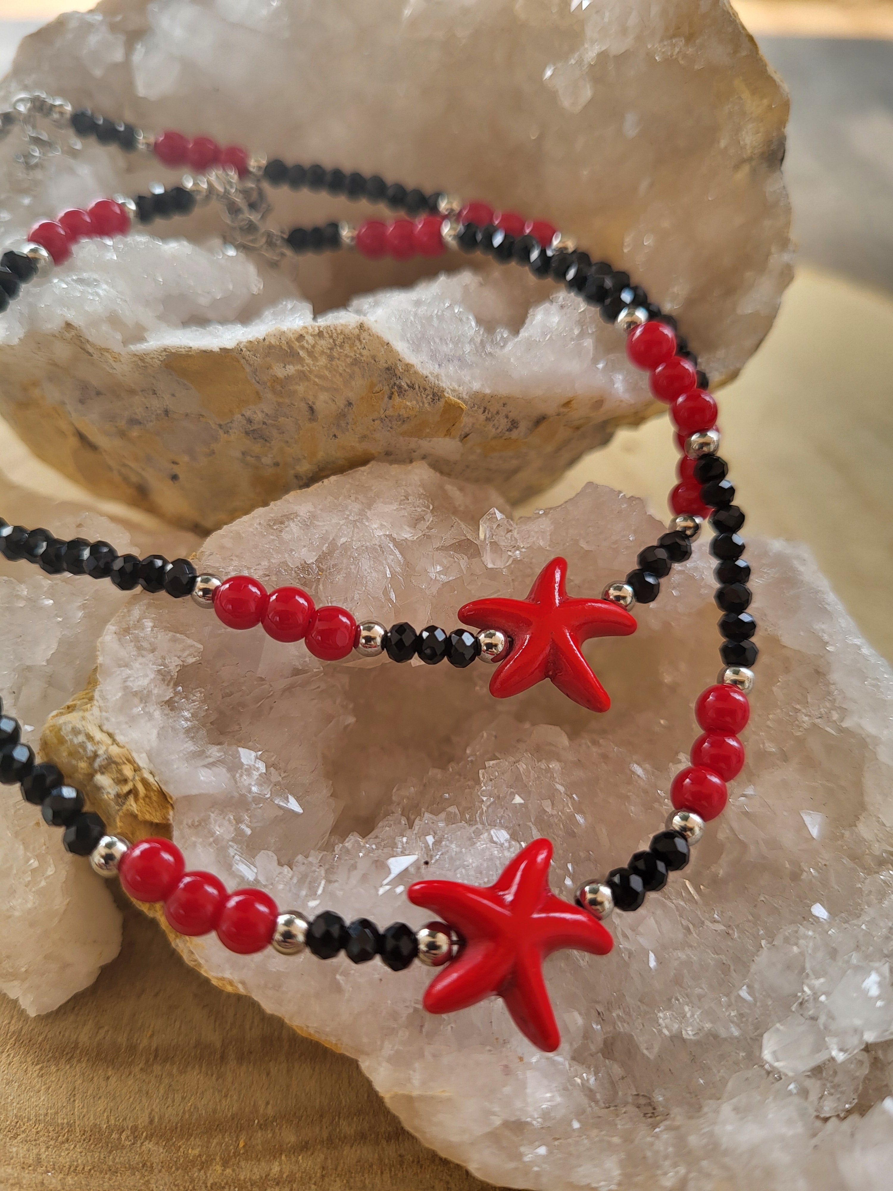 Tobillera de Turmalina y Vanadinita – Protección, Vitalidad y Fuerza Interior