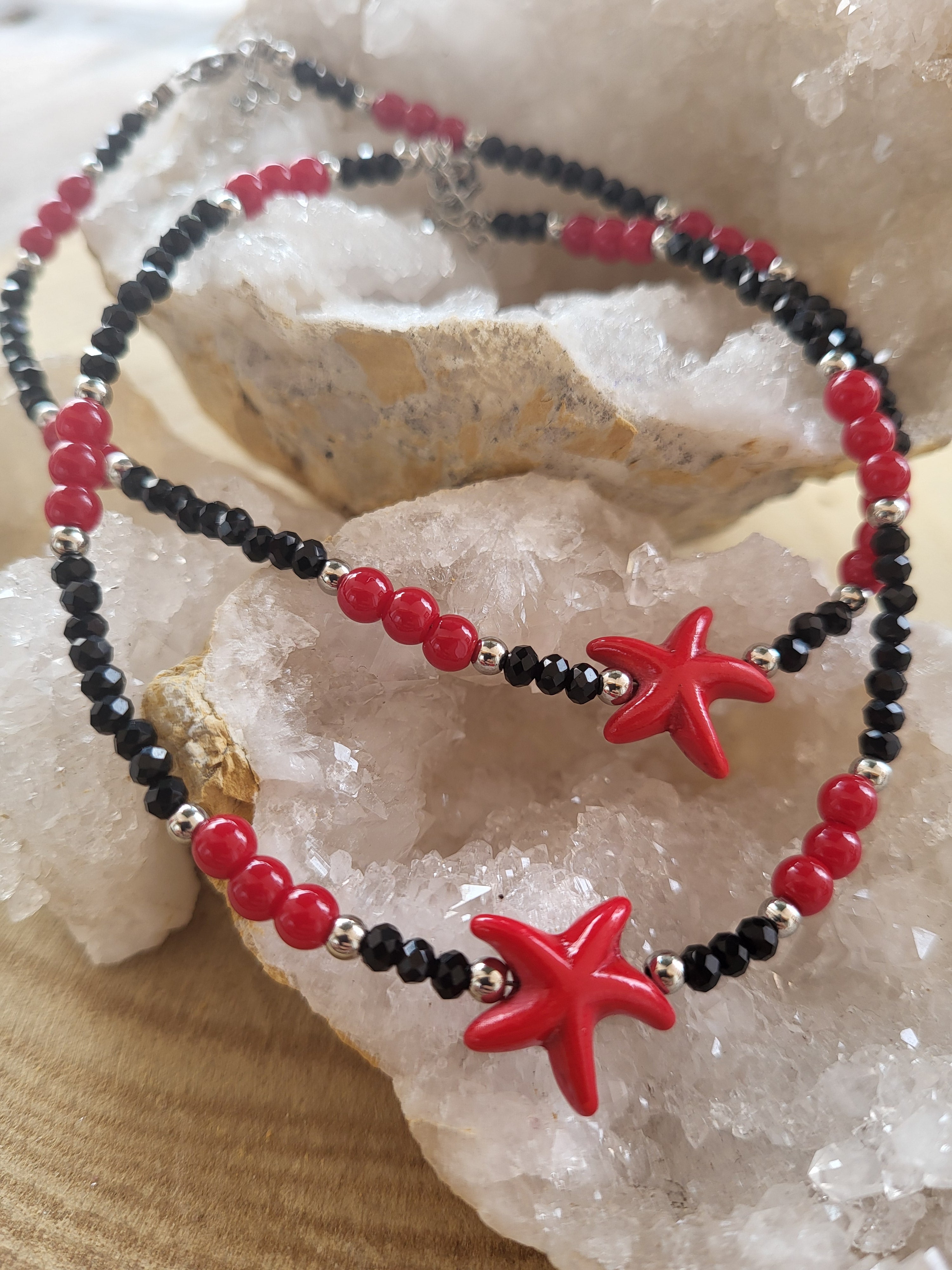 Tobillera de Turmalina y Vanadinita – Protección, Vitalidad y Fuerza Interior