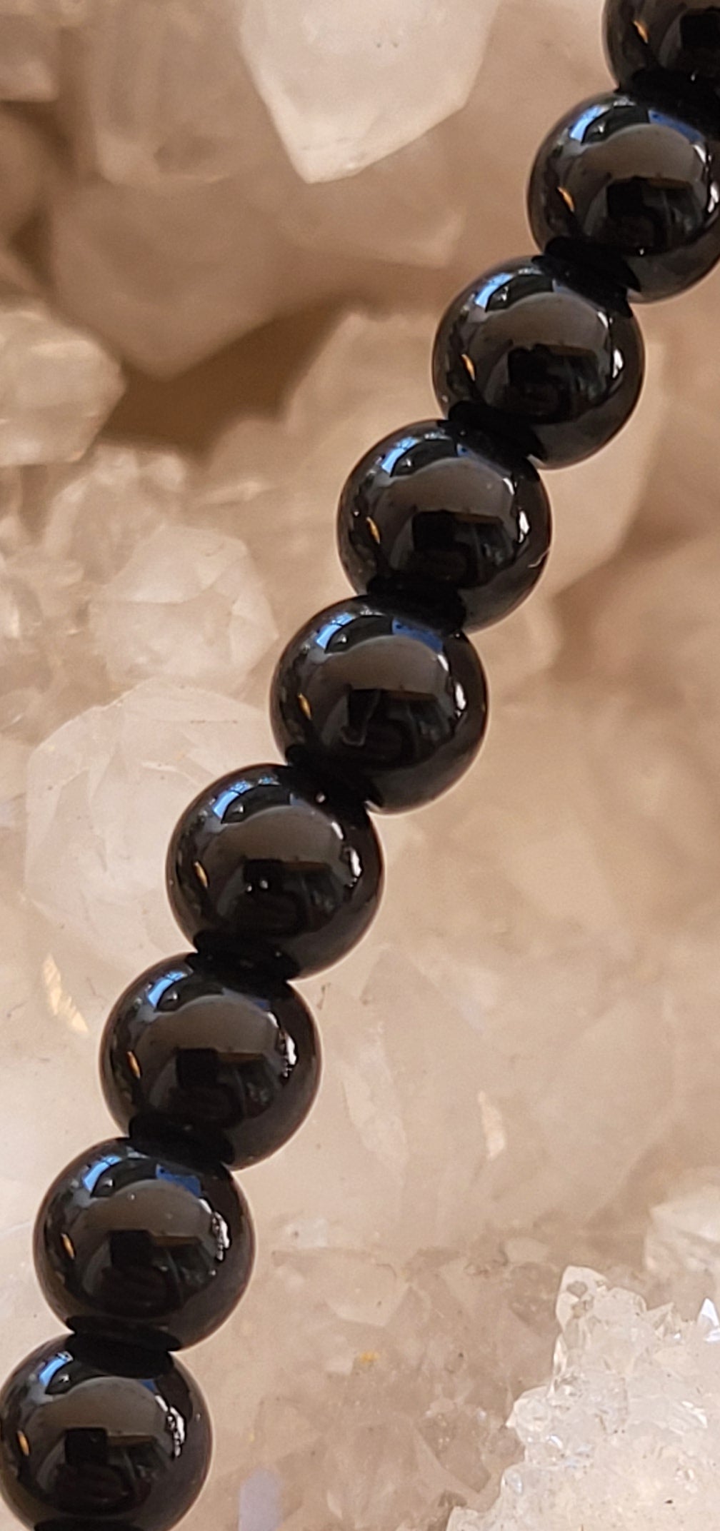 Conjunto de Gargantilla y Pulsera de Ónix Negro
