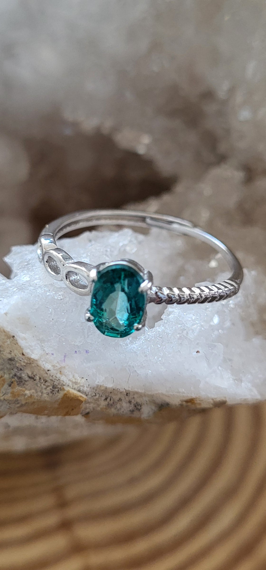 Anillo de Plata de Ley 925 con Topacio Londres