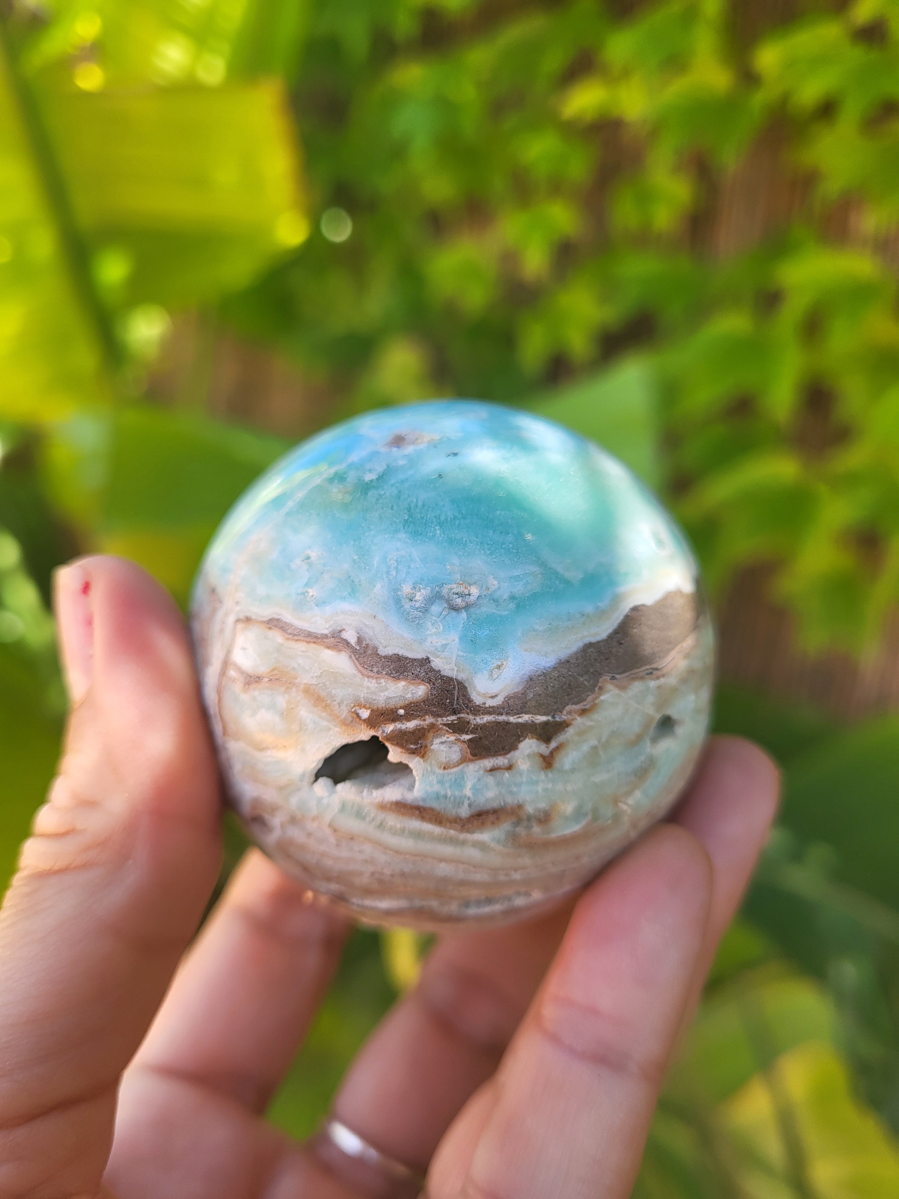 Esfera de Aragonito Azul