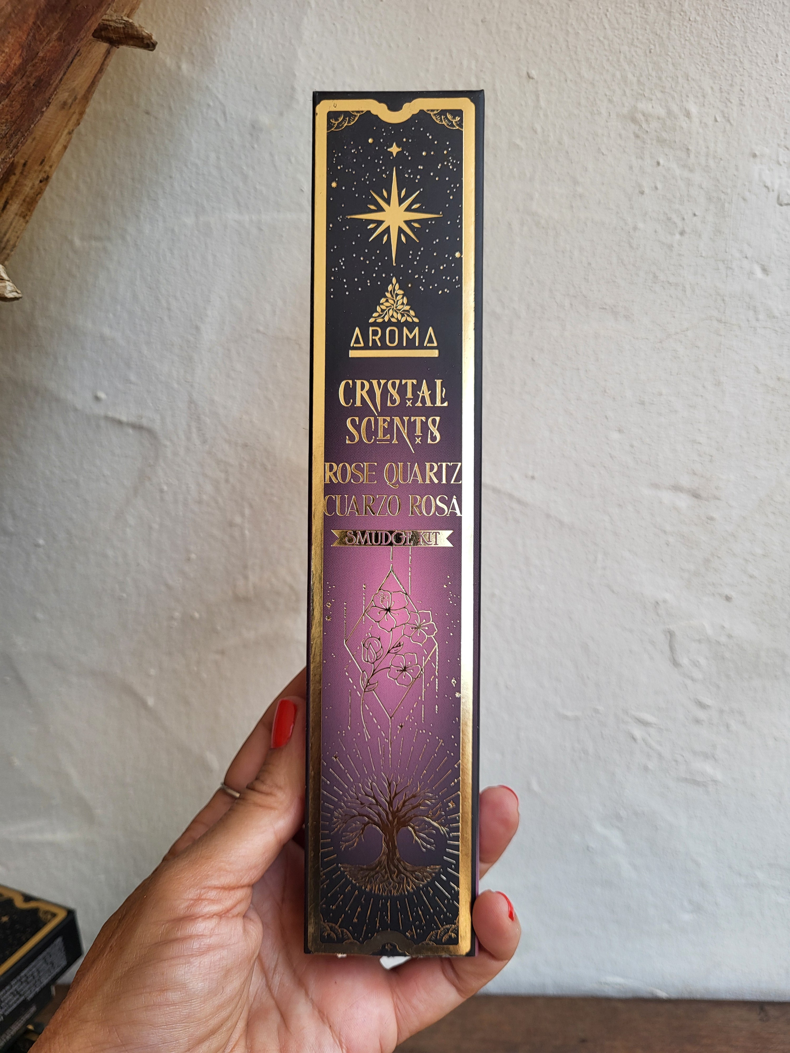 Incienso Crystal Cuarzo Rosa Aroma – Amor, Ternura y Sanación del Corazón