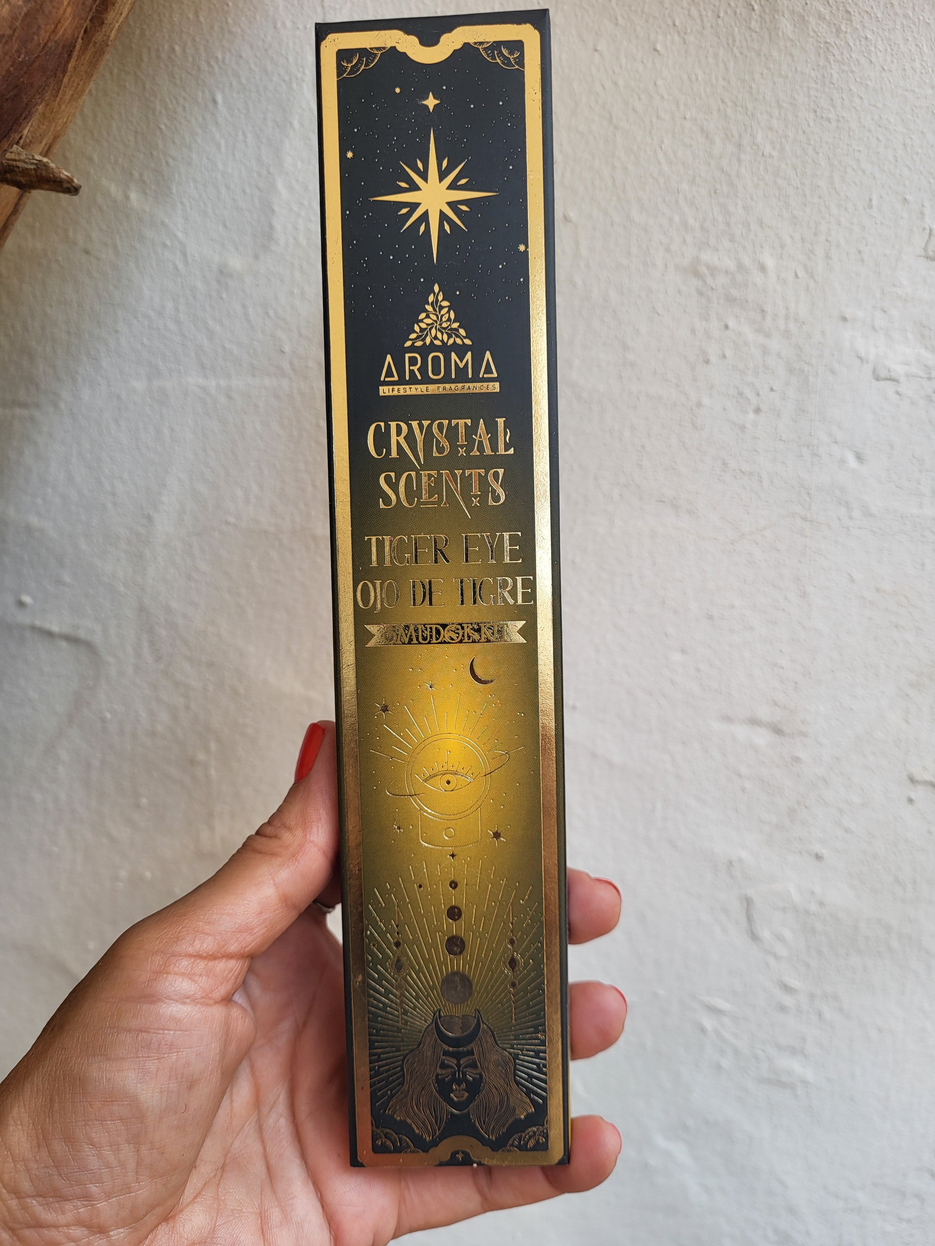 Incienso Crystal Ojo de Tigre Aroma – Confianza, Protección y Fuerza Interior
