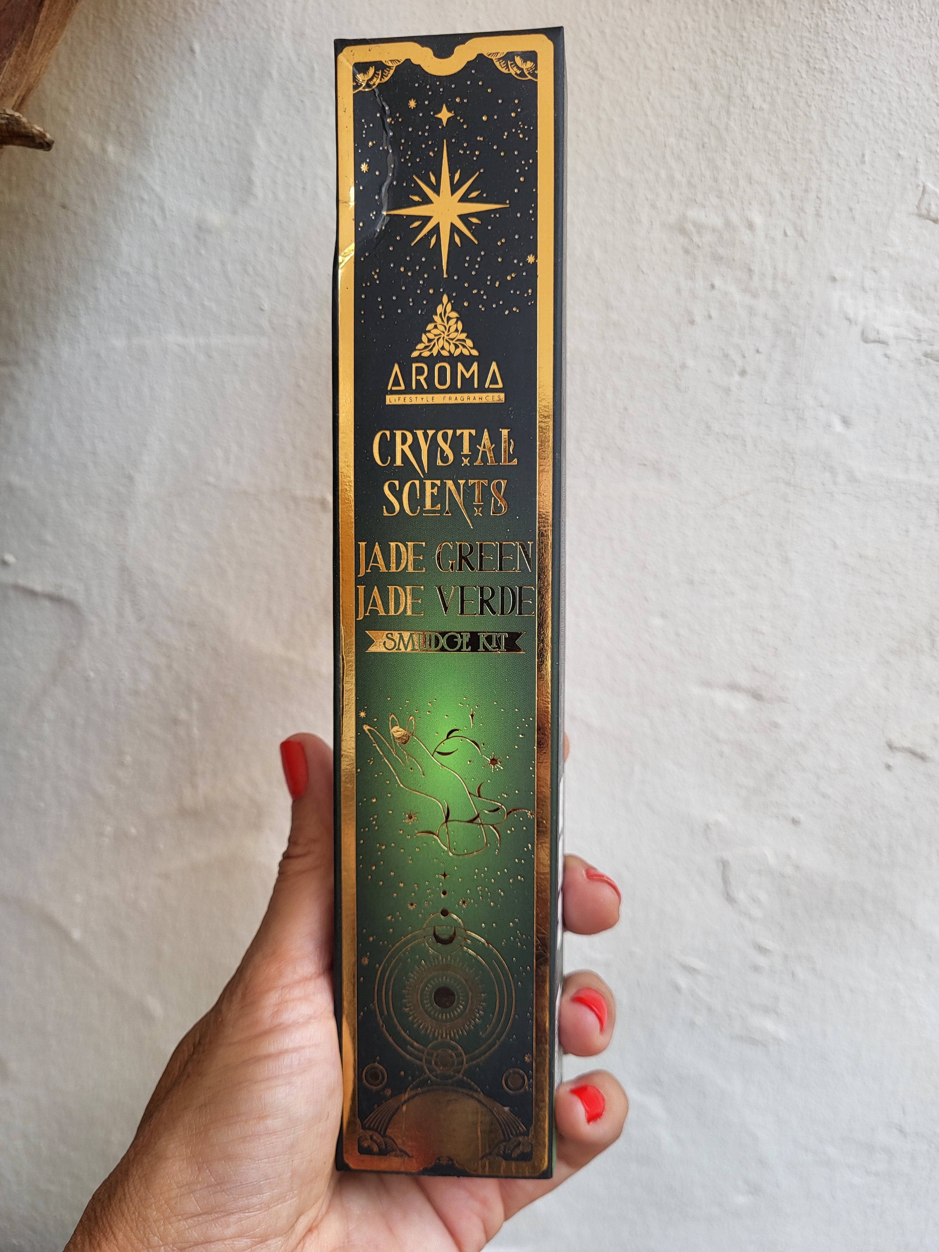 Incienso Crystal Jade Verde Aroma – Abre Caminos, Abundancia y Renovación