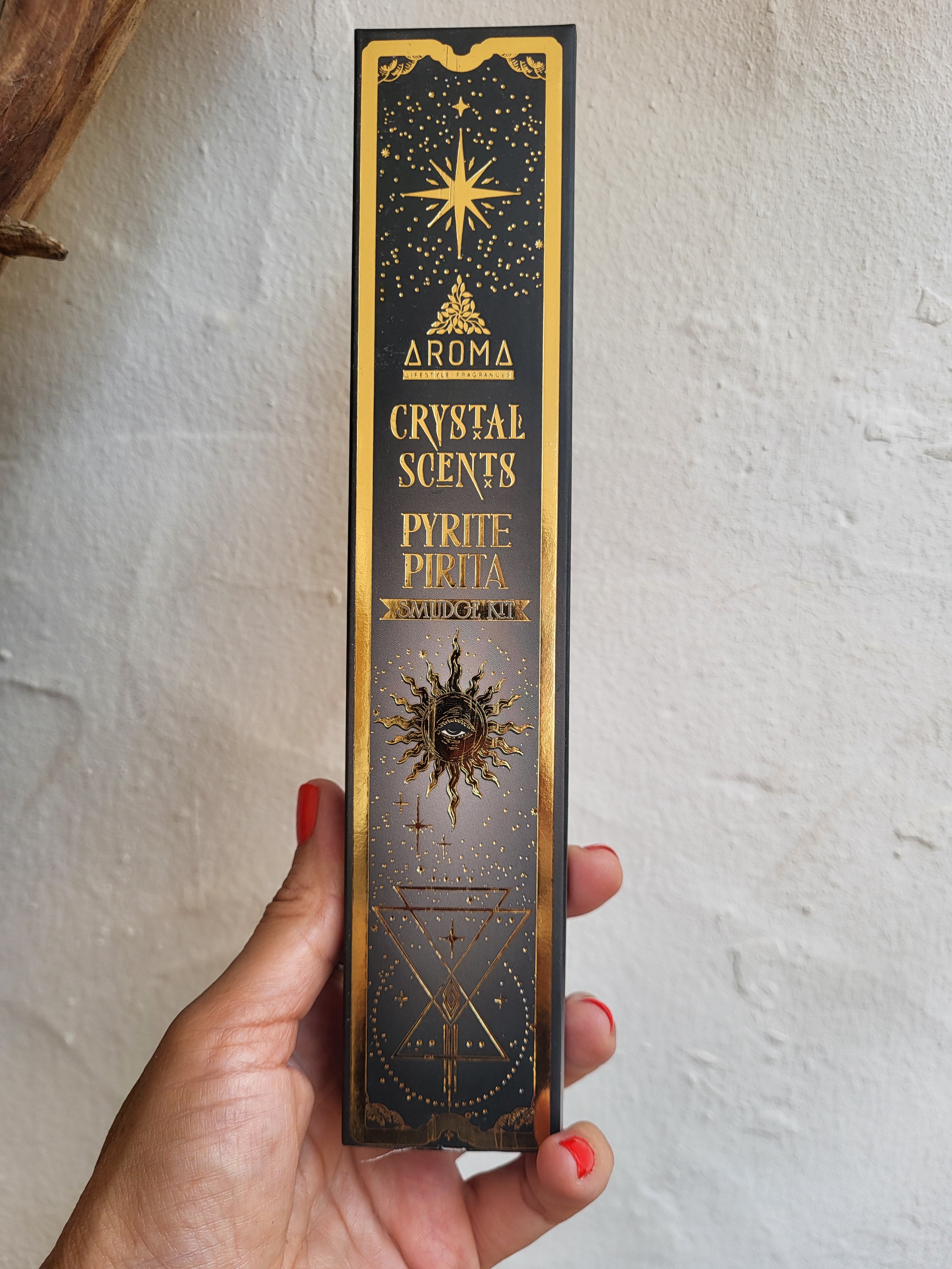 Incienso Crystal Pirita Aroma – Abundancia, Energía y Manifestación