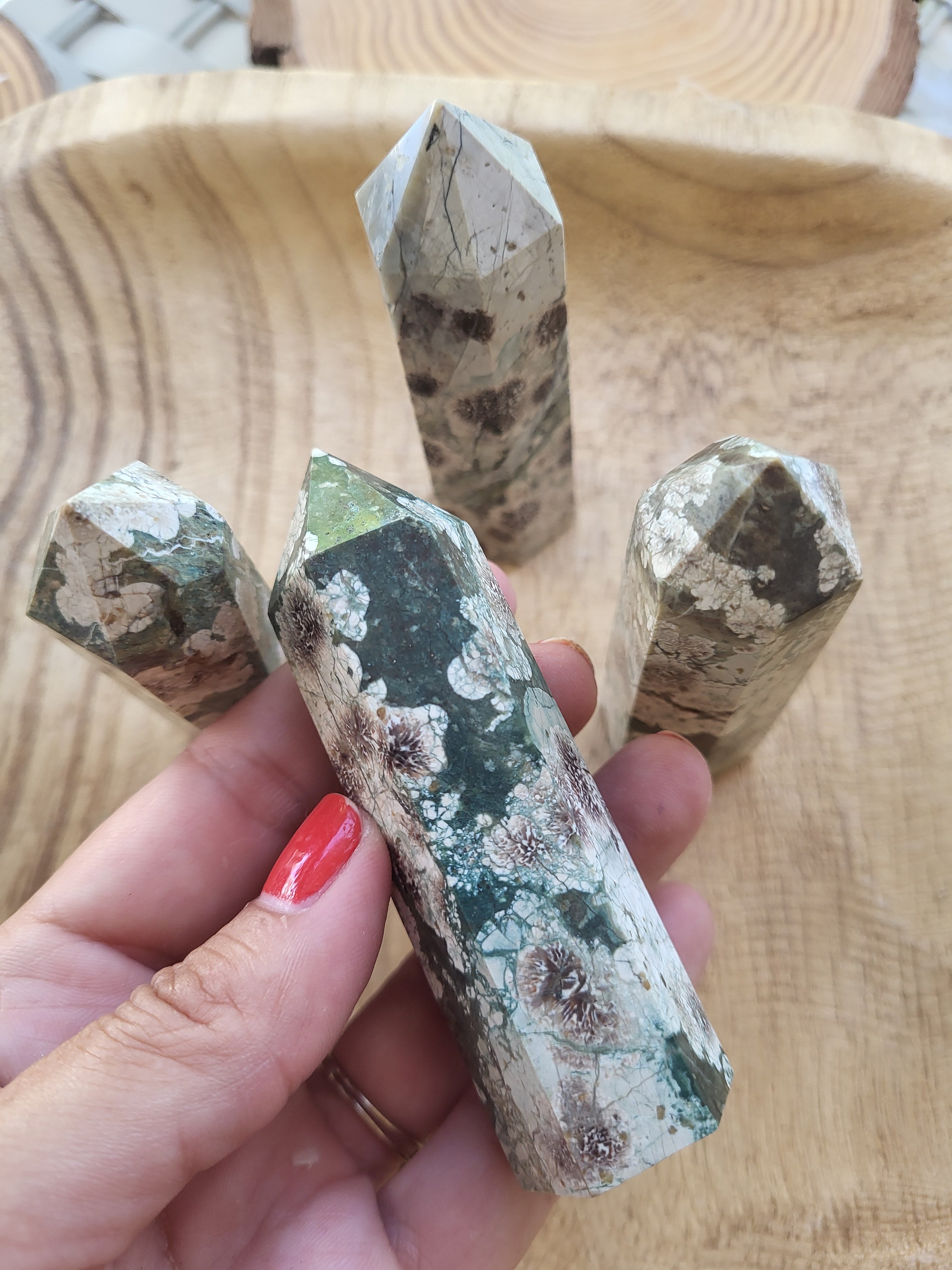 Punta de Flower Stone Natural