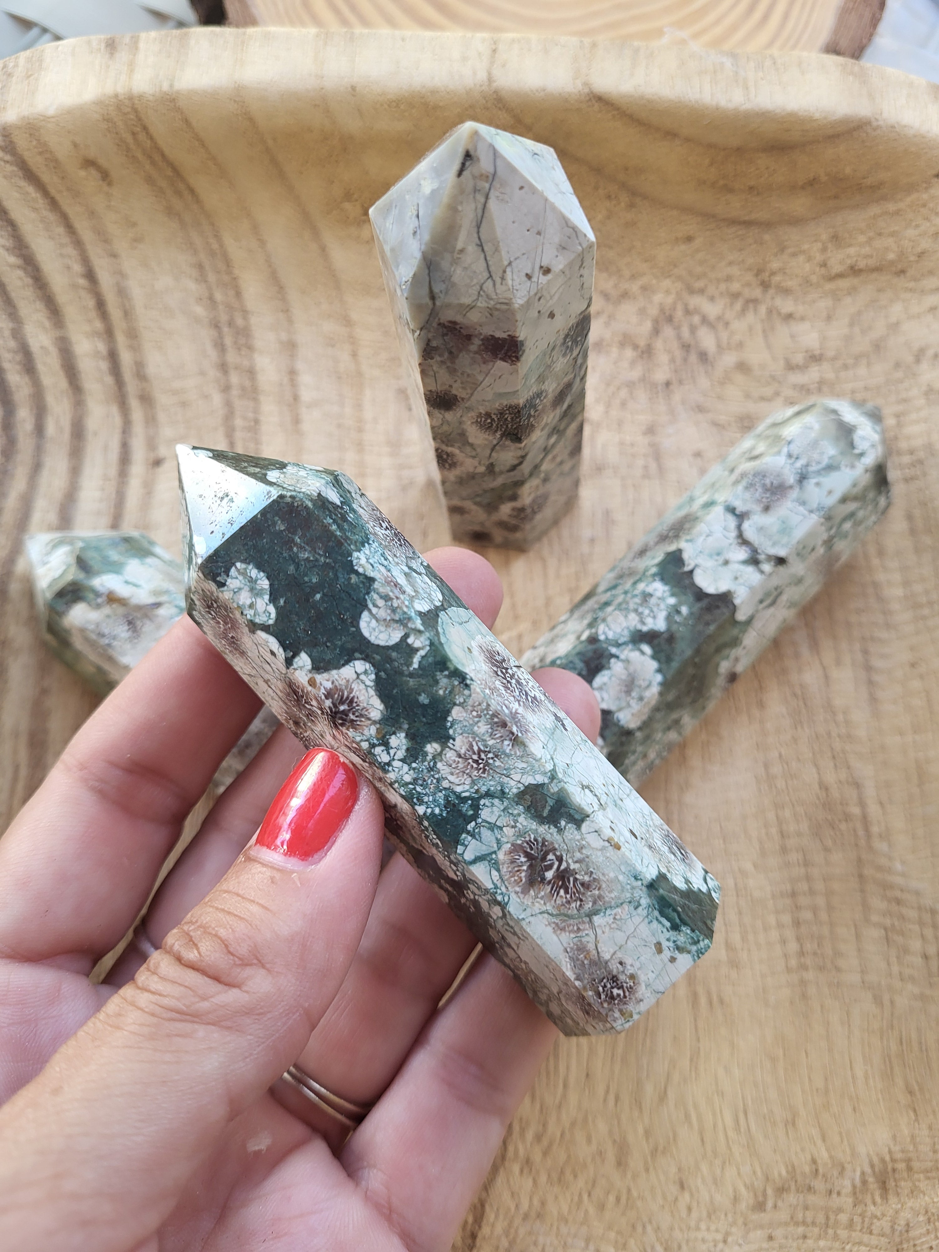 Punta de Flower Stone Natural