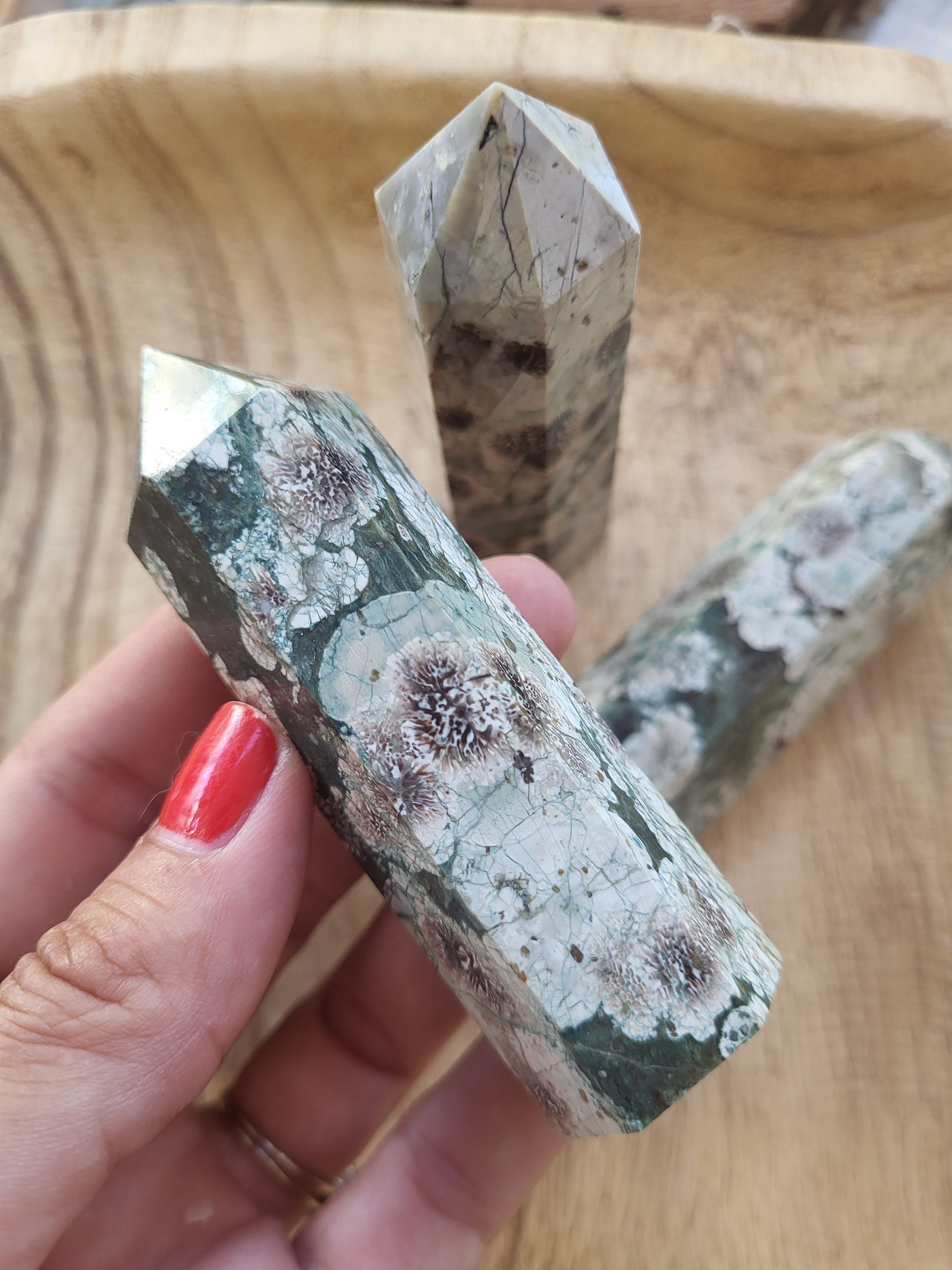 Punta de Flower Stone Natural