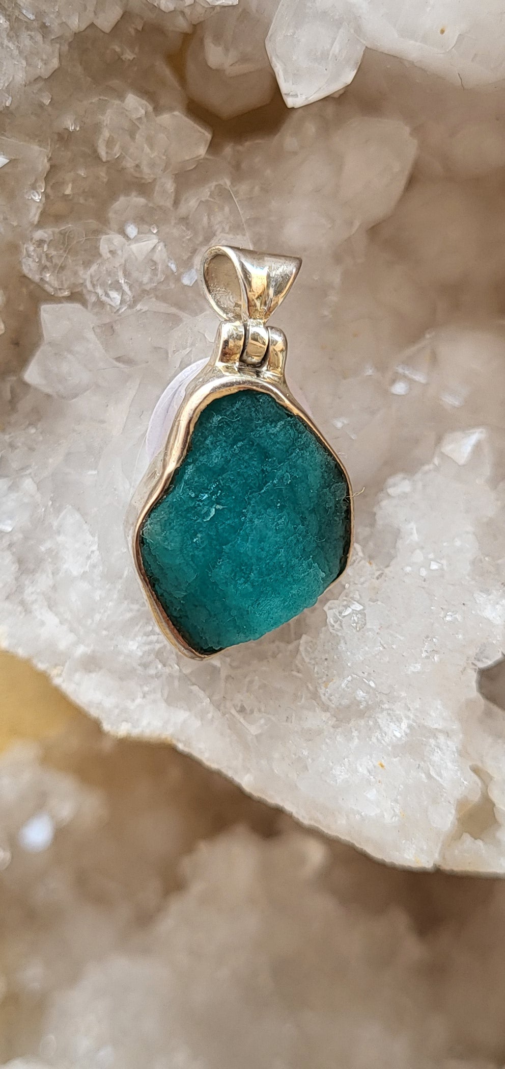 Colgante de Amazonita de Madagascar Natural en Plata