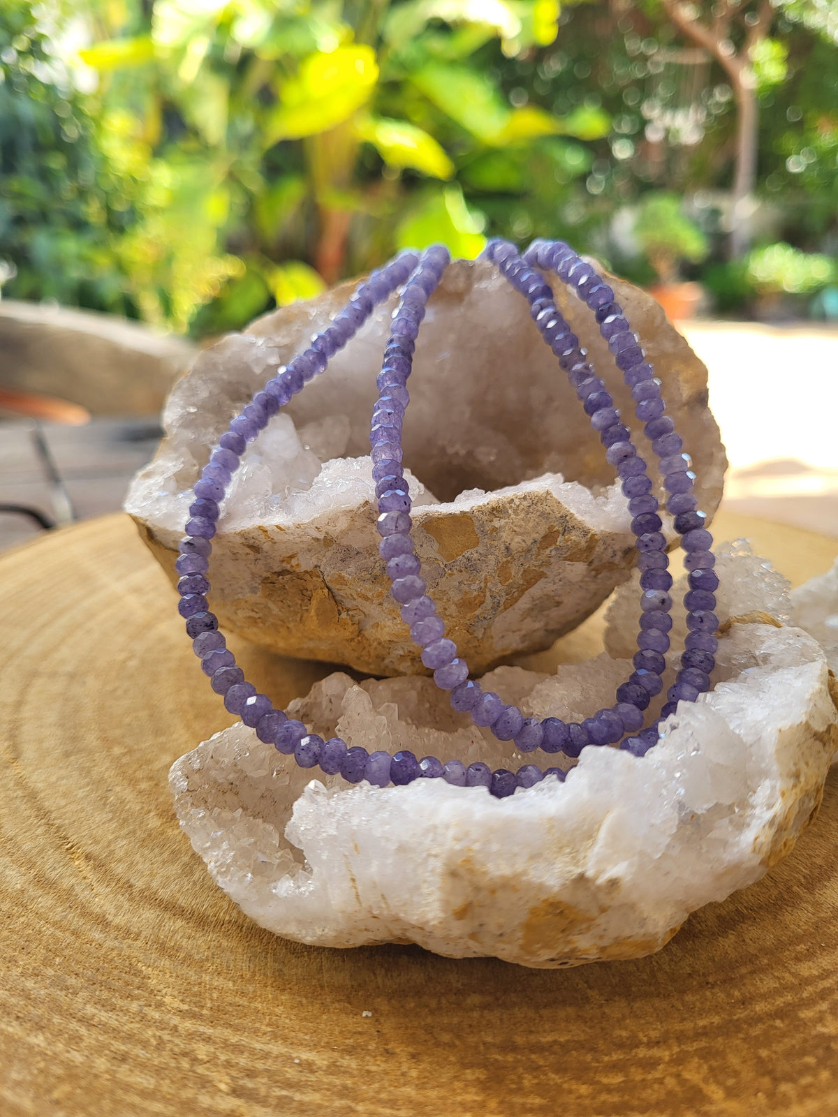Gargantilla Jade Púrpura Facetada | Sabiduría, Intuición y Elevación Espiritual