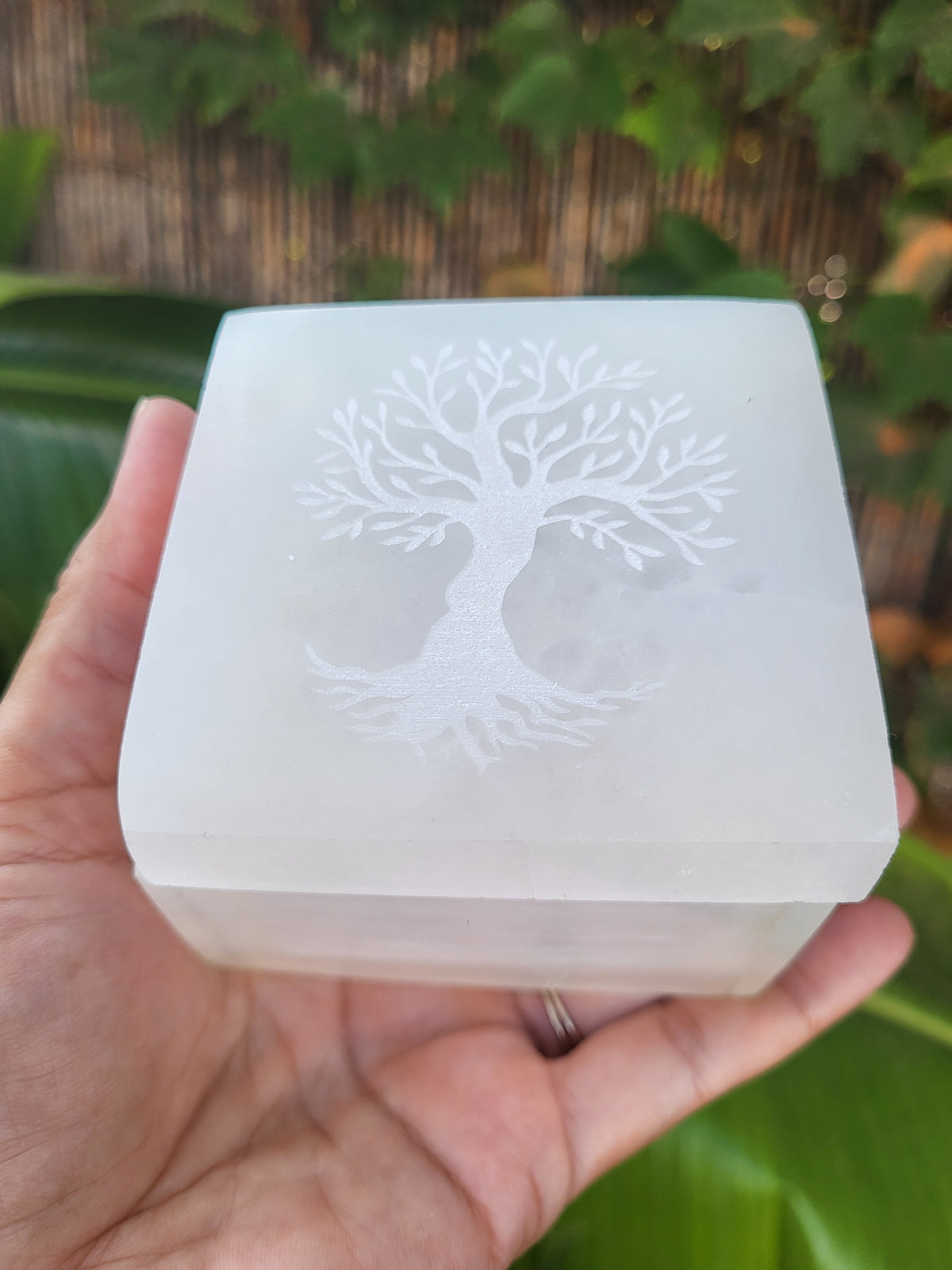 Joyero de Selenita 8 x 8 x 6 cm