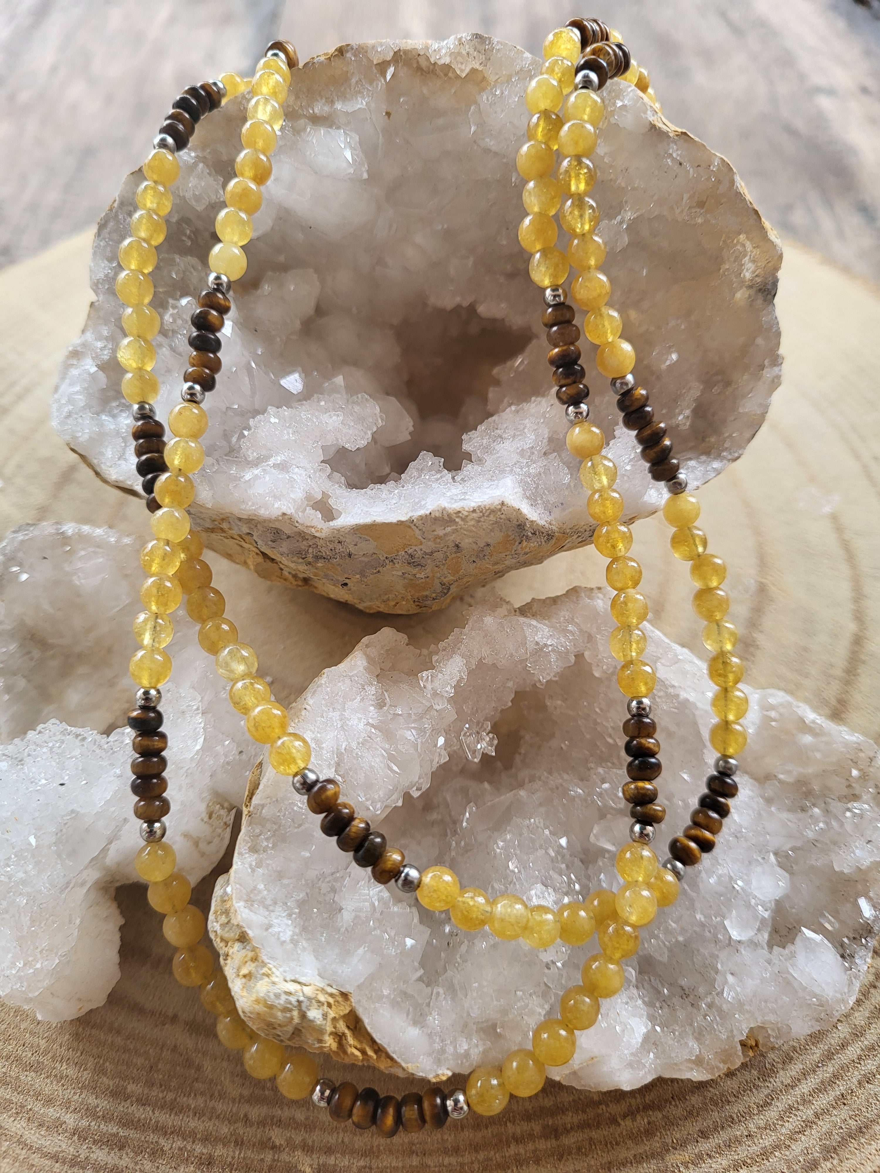 Gargantilla Éxito – Citrino y Ojo de Tigre | Determinación y Abundancia