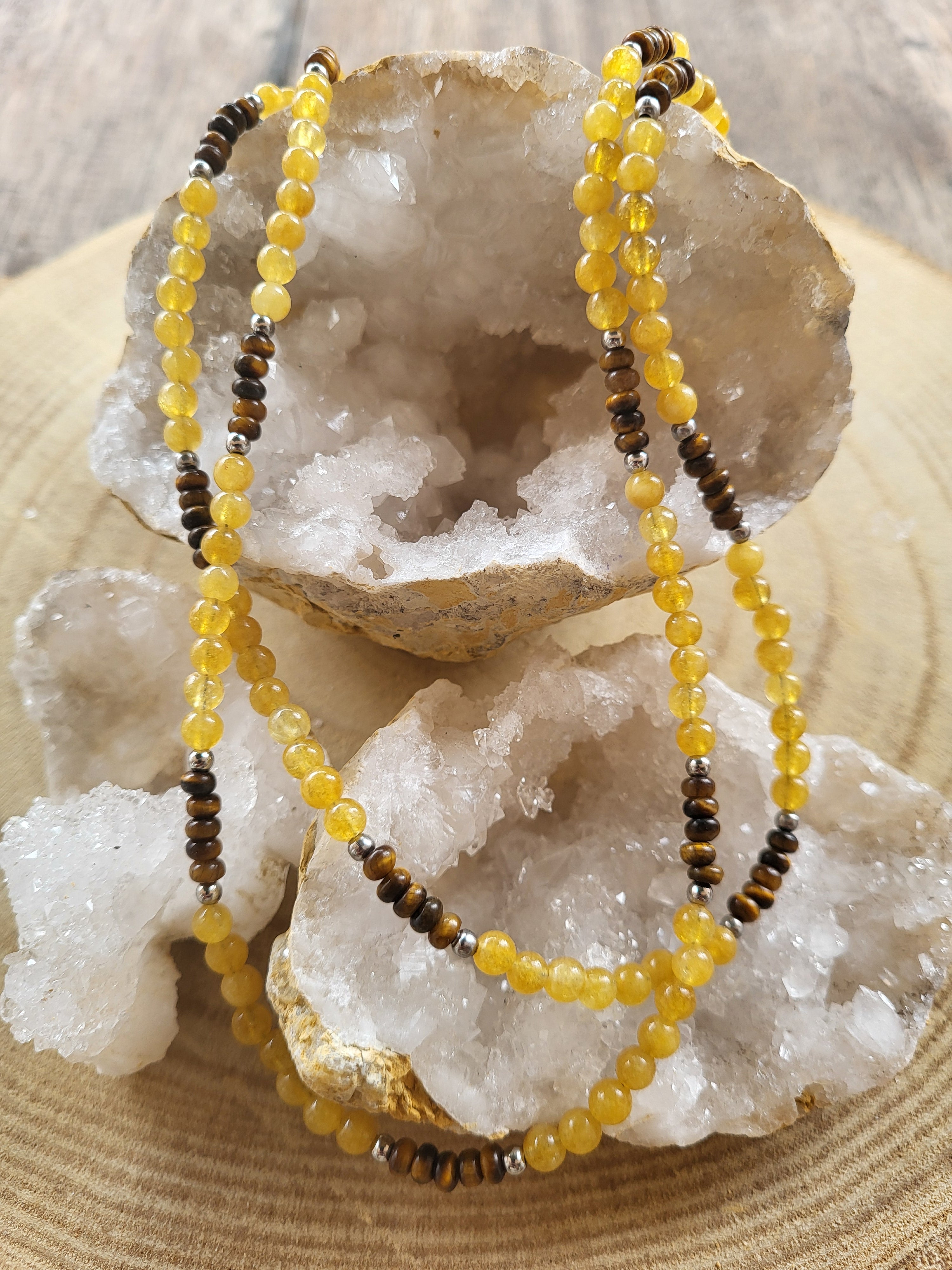 Gargantilla Éxito – Citrino y Ojo de Tigre | Determinación y Abundancia