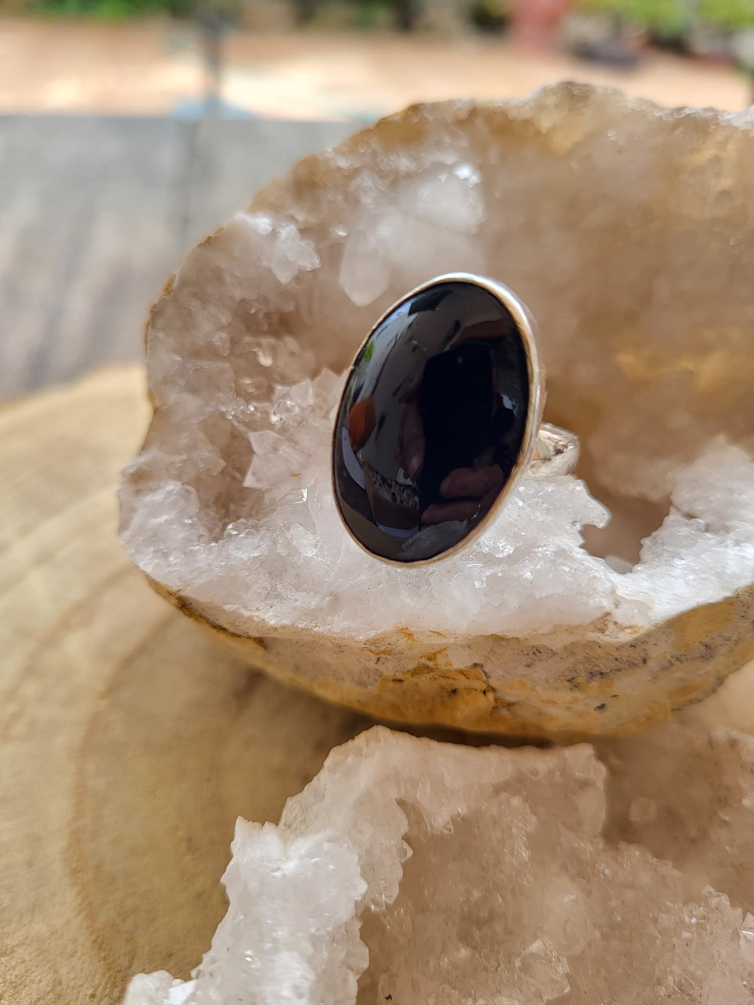 Anillo de Plata germana con Ónix Natural