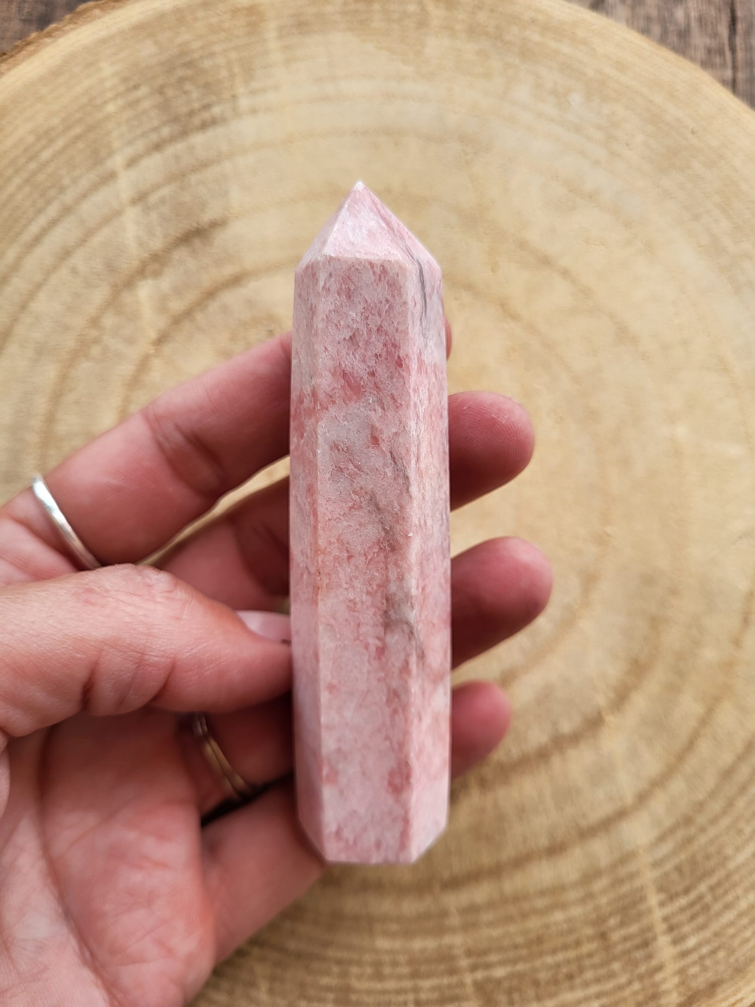 Punta de Ópalo Rosa Natural