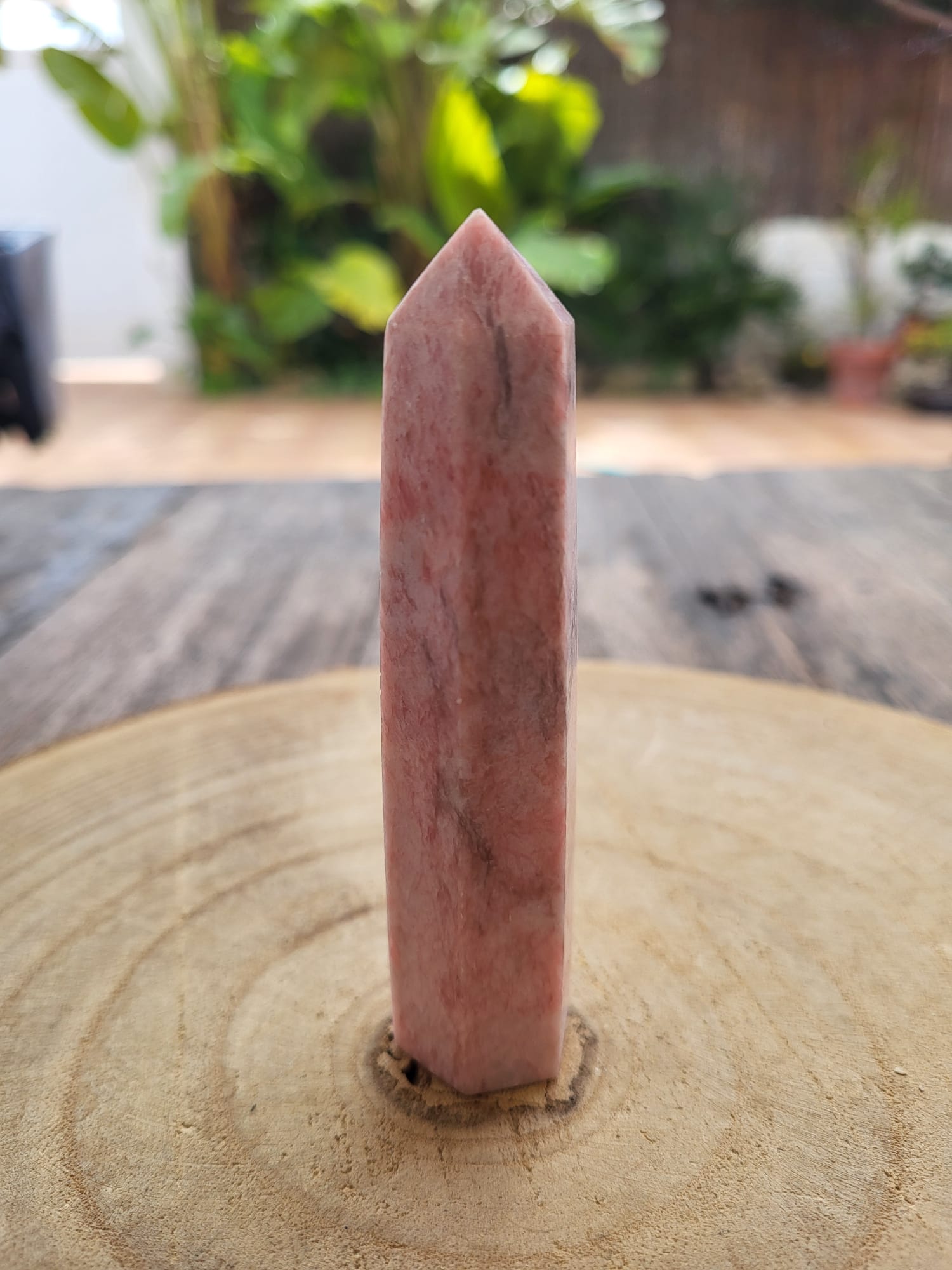 Punta de Ópalo Rosa Natural