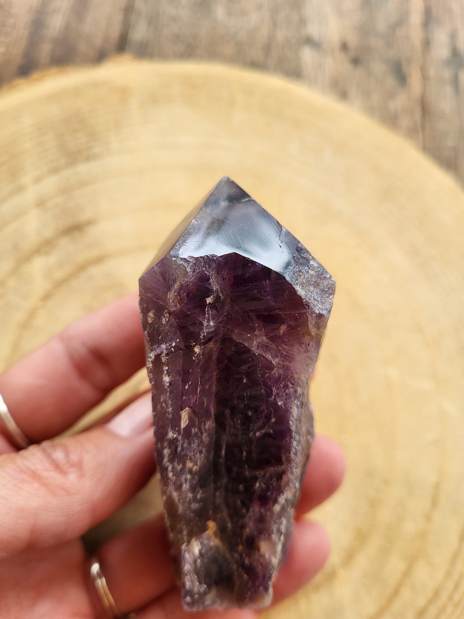 Punta Semi Pulida de Amatista Natural 8cm