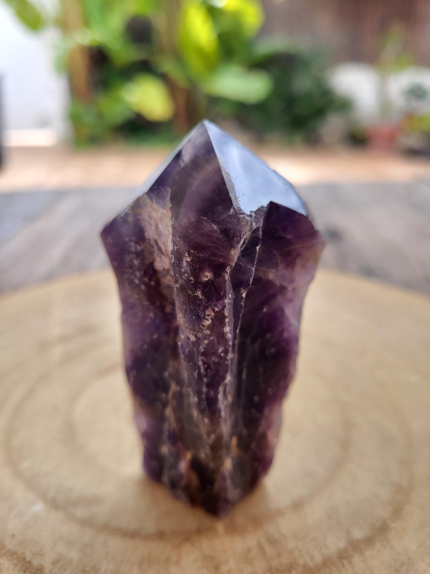 Punta Semi Pulida de Amatista Natural 8cm